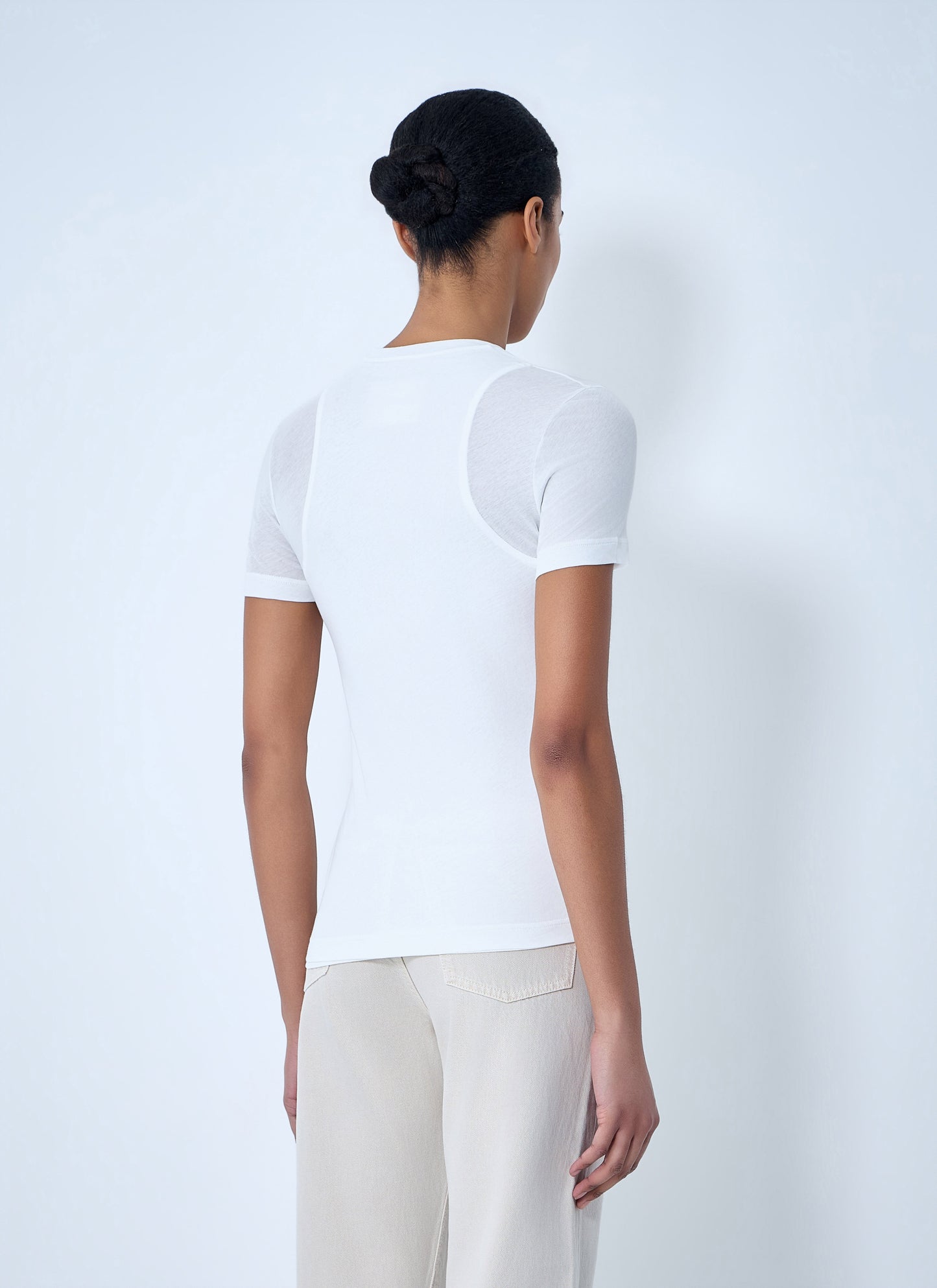 Jil Sander Women Crew Neck Fitted T-Shirt JIL SANDER