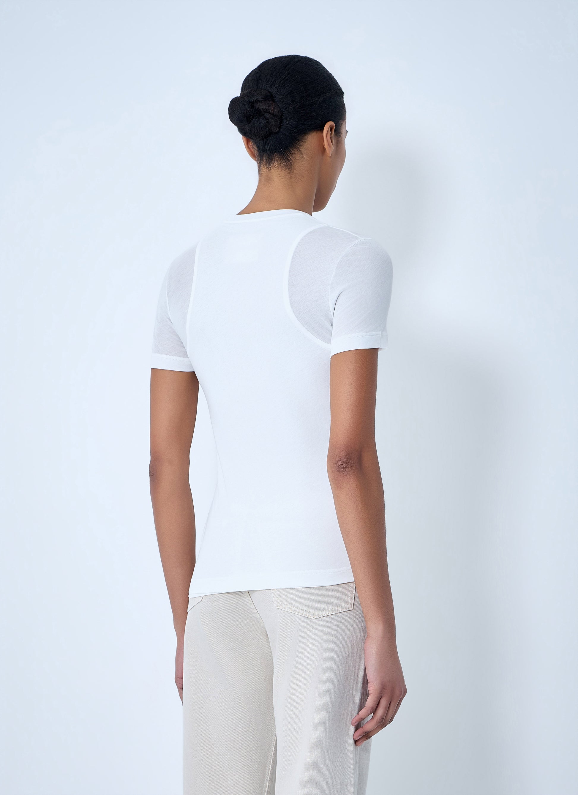 Jil Sander Women Crew Neck Fitted T-Shirt JIL SANDER