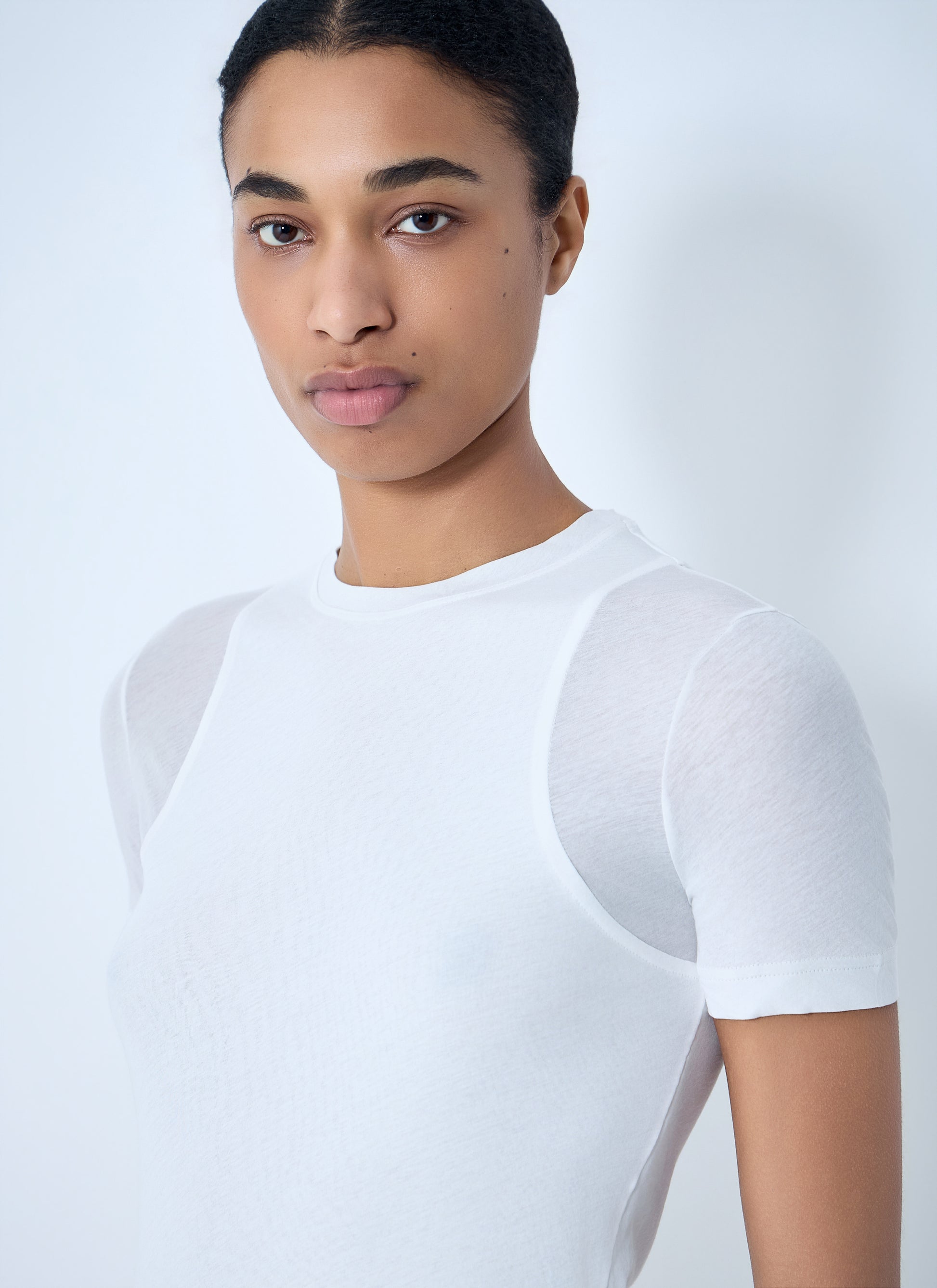 Jil Sander Women Crew Neck Fitted T-Shirt JIL SANDER