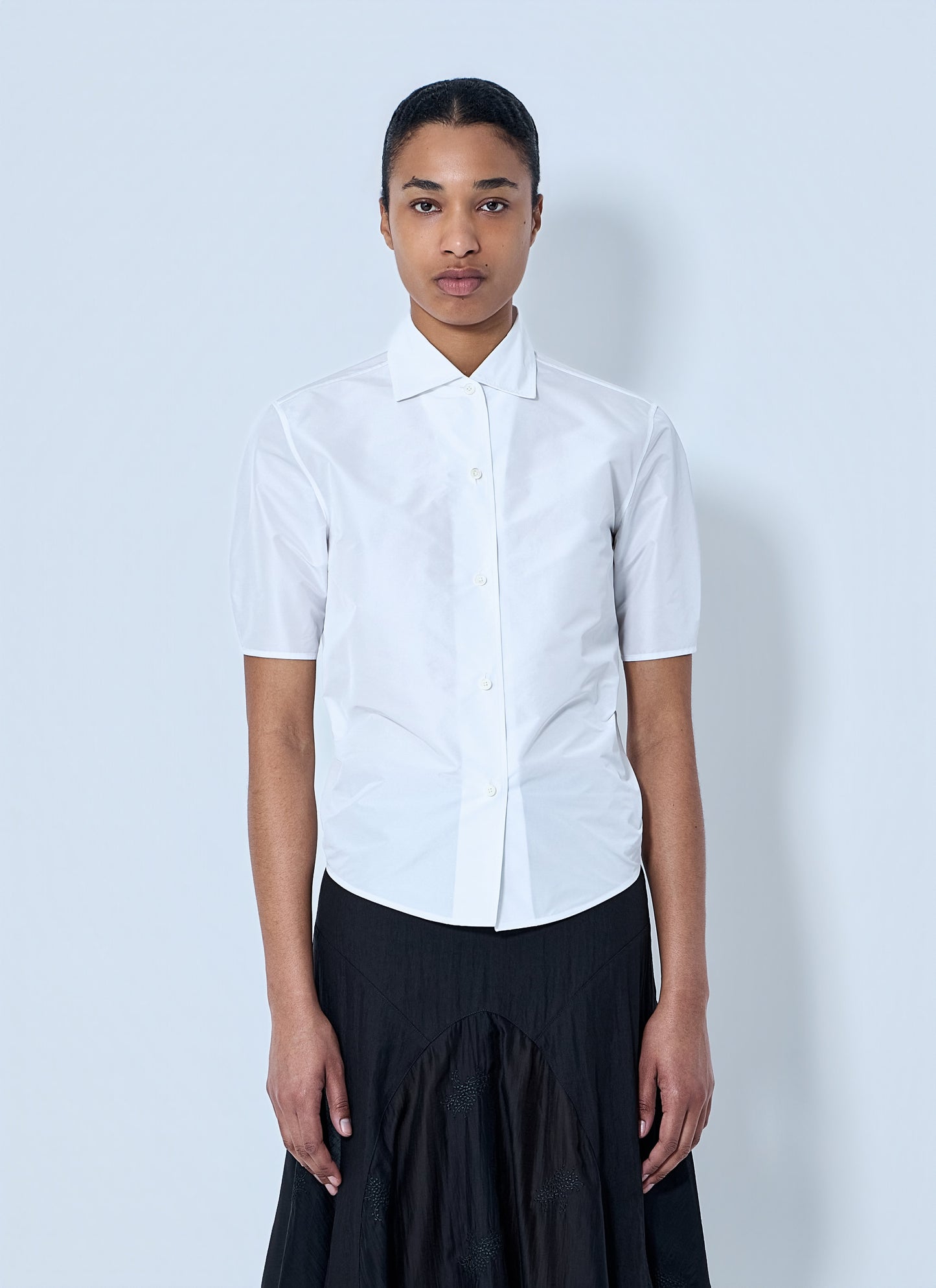 Jil Sander Women Short Sleeve Cotton Poplin Shirt JIL SANDER