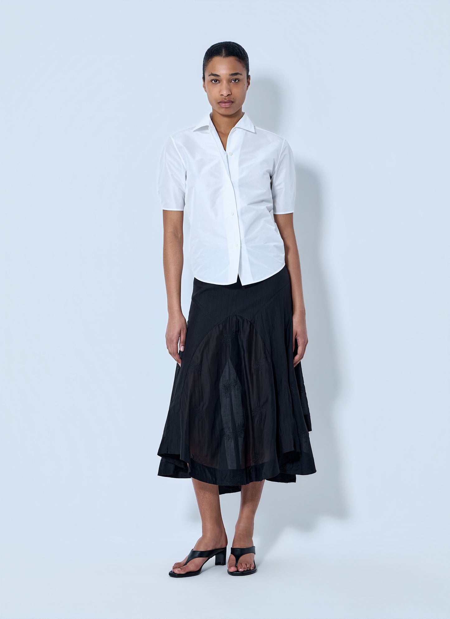 Jil Sander Women Short Sleeve Cotton Poplin Shirt JIL SANDER
