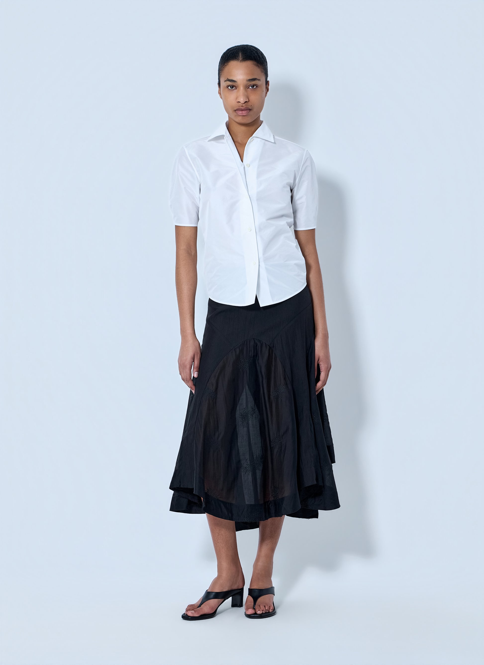 Jil Sander Women Short Sleeve Cotton Poplin Shirt JIL SANDER