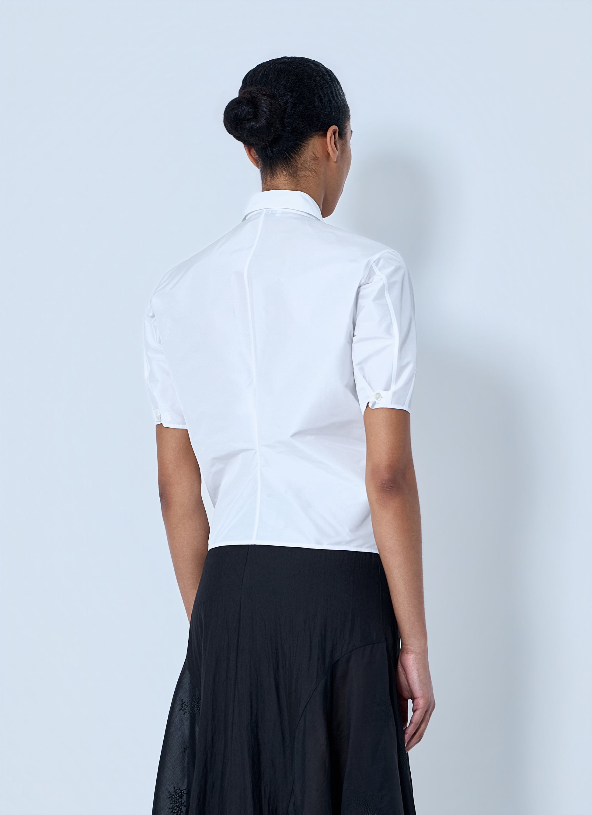 Jil Sander Women Short Sleeve Cotton Poplin Shirt JIL SANDER
