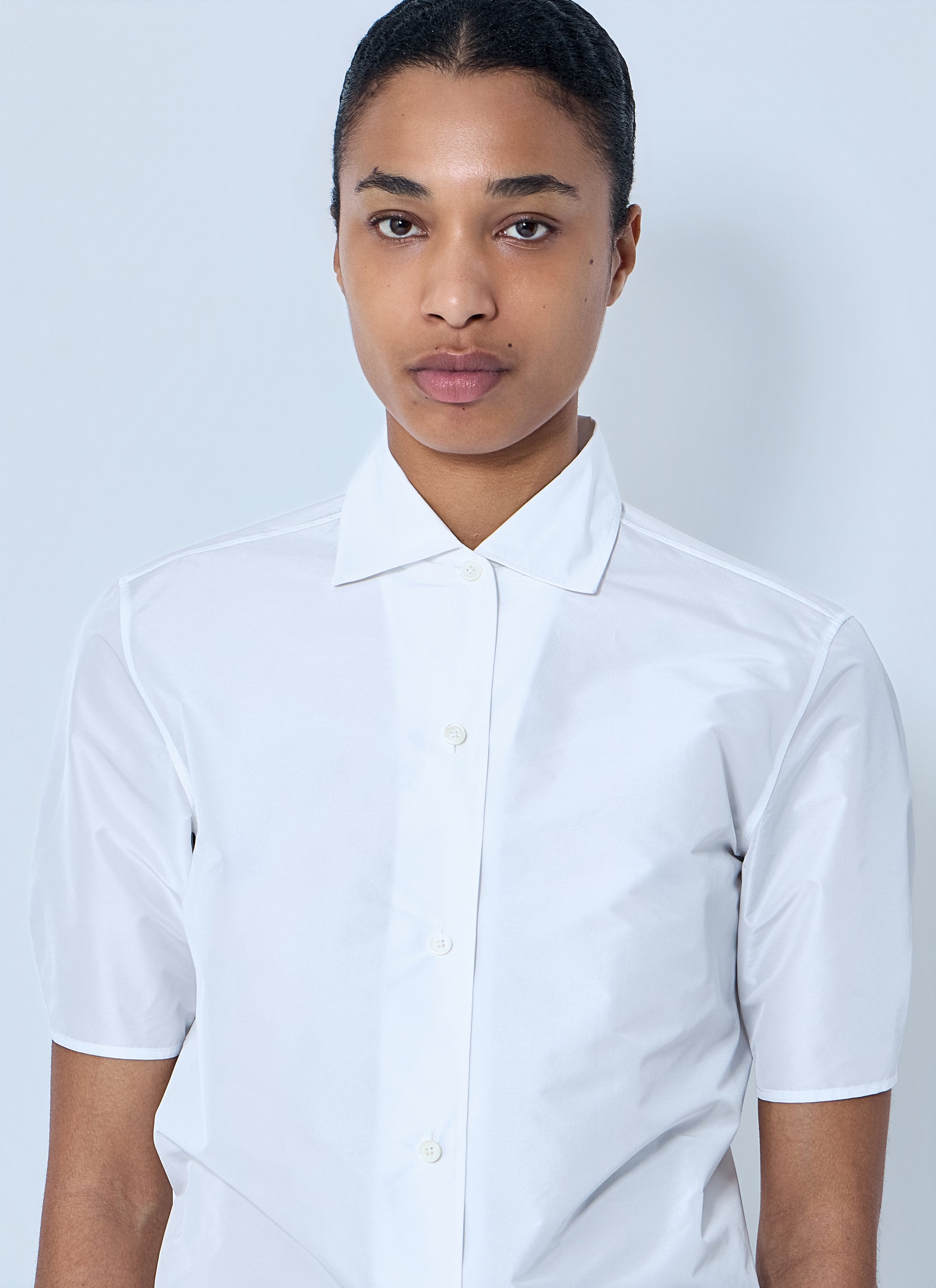 Jil Sander Women Short Sleeve Cotton Poplin Shirt JIL SANDER
