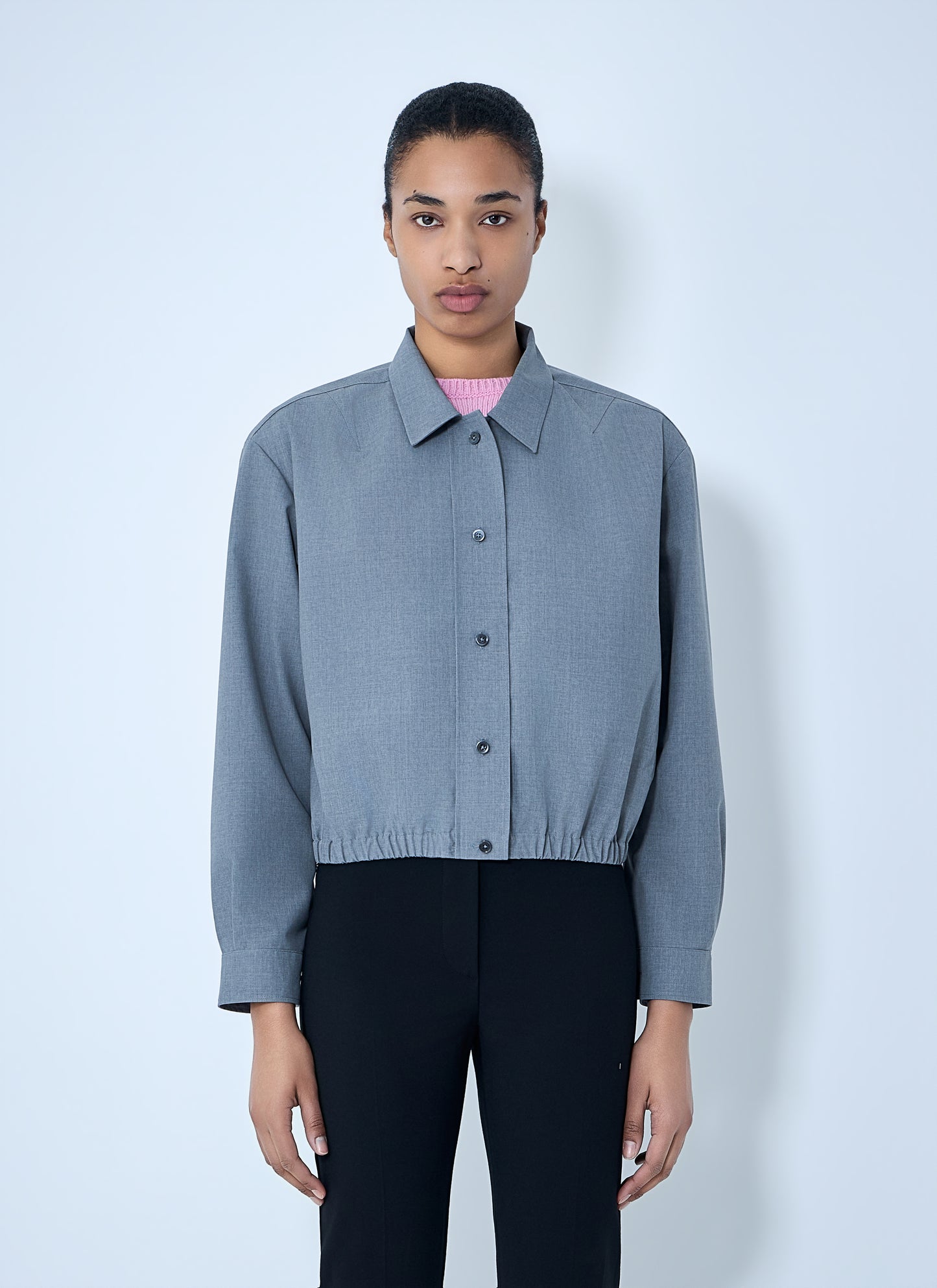 Jil Sander Women Cotton Poplin Cropped Shirt JIL SANDER