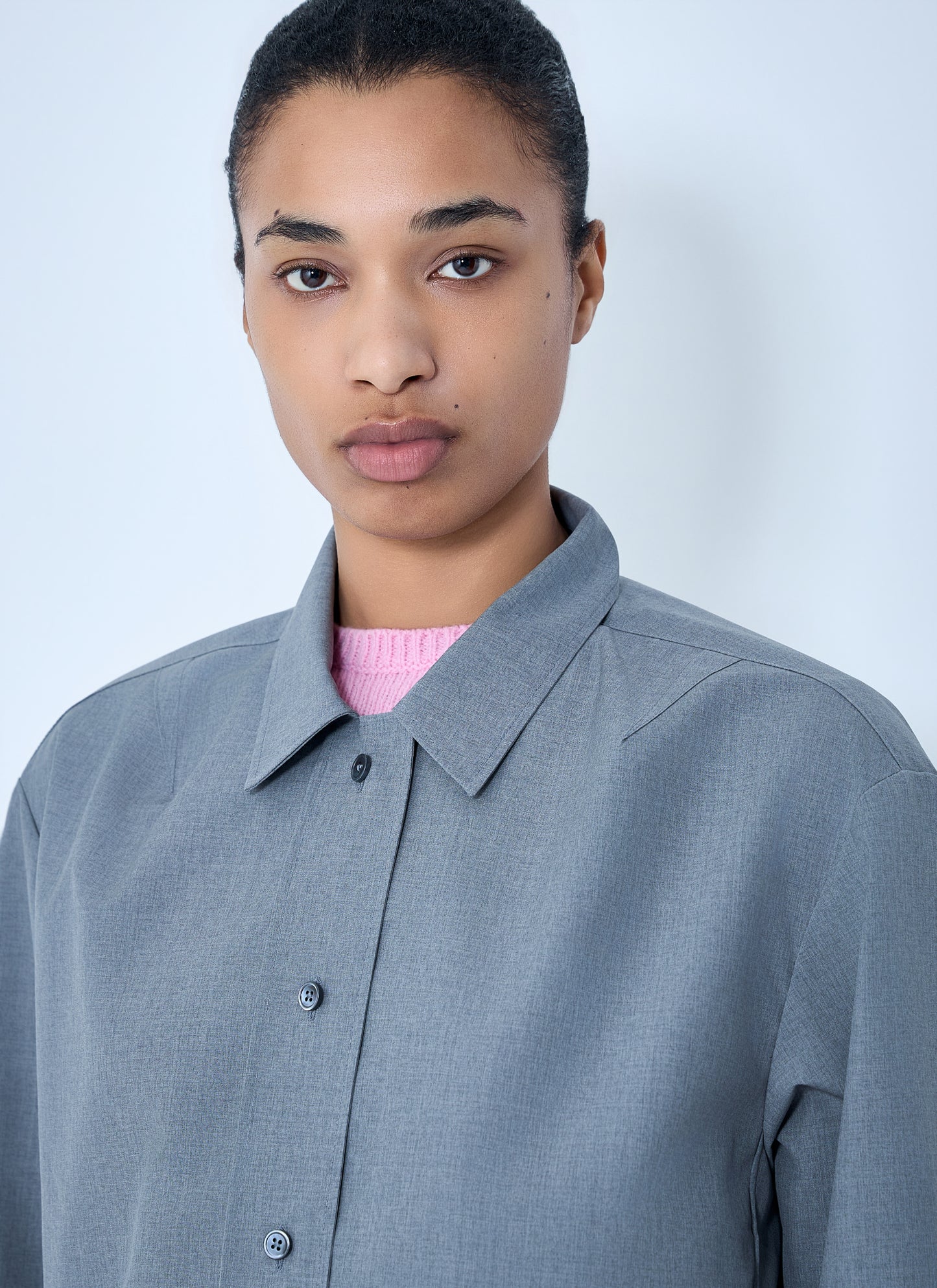 Jil Sander Women Cotton Poplin Cropped Shirt JIL SANDER