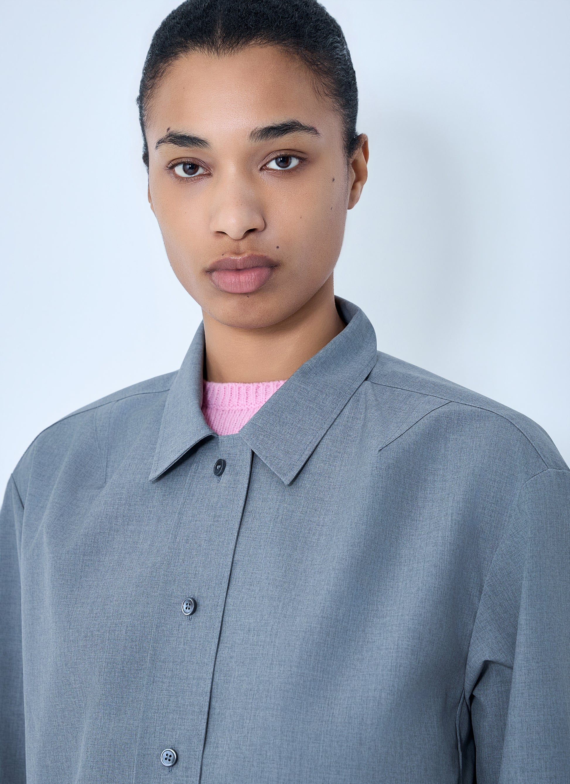 Jil Sander Women Cotton Poplin Cropped Shirt JIL SANDER