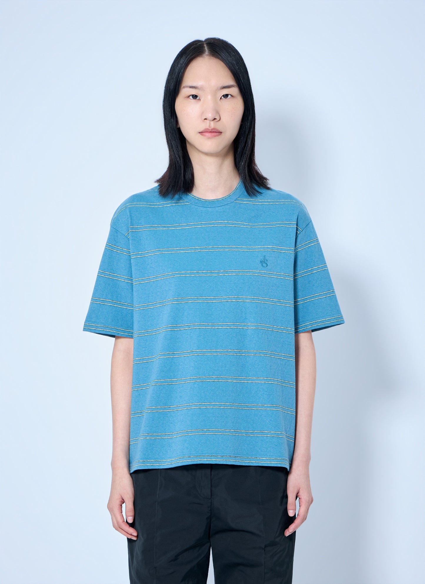 Jil Sander Women Striped Crewneck T-Shirt JIL SANDER