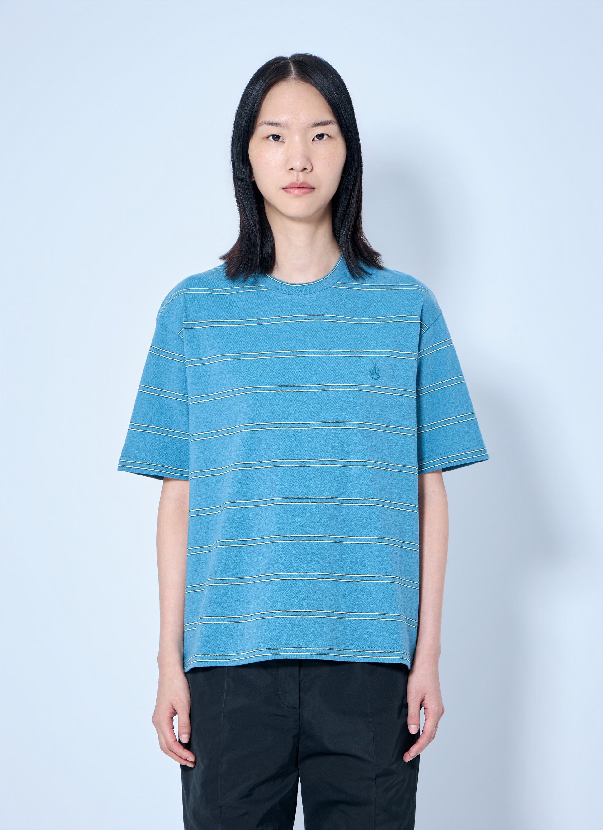 Jil Sander Women Striped Crewneck T-Shirt JIL SANDER