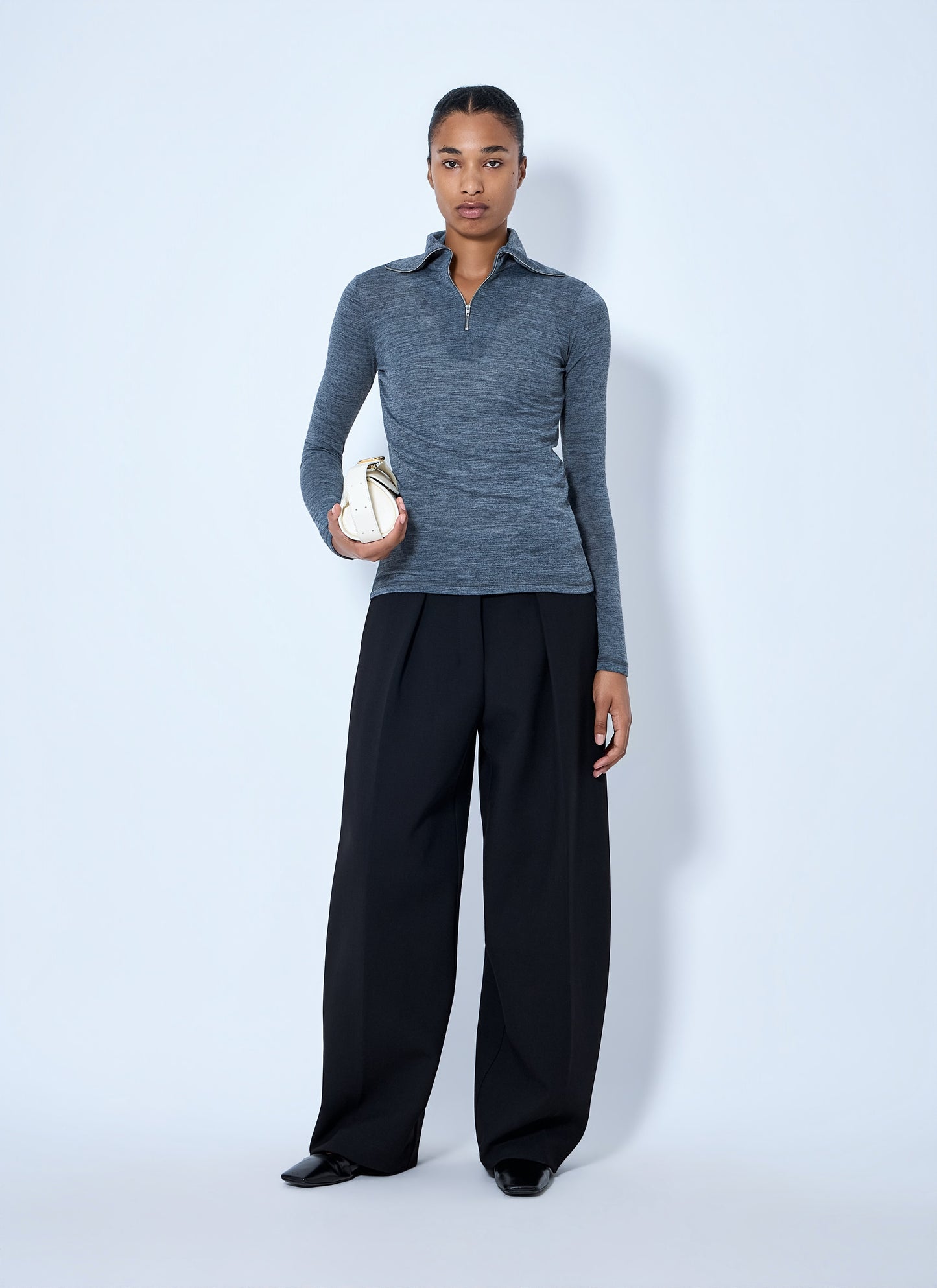 Jil Sander Women Quarter-Zip Long Sleeve Top JIL SANDER