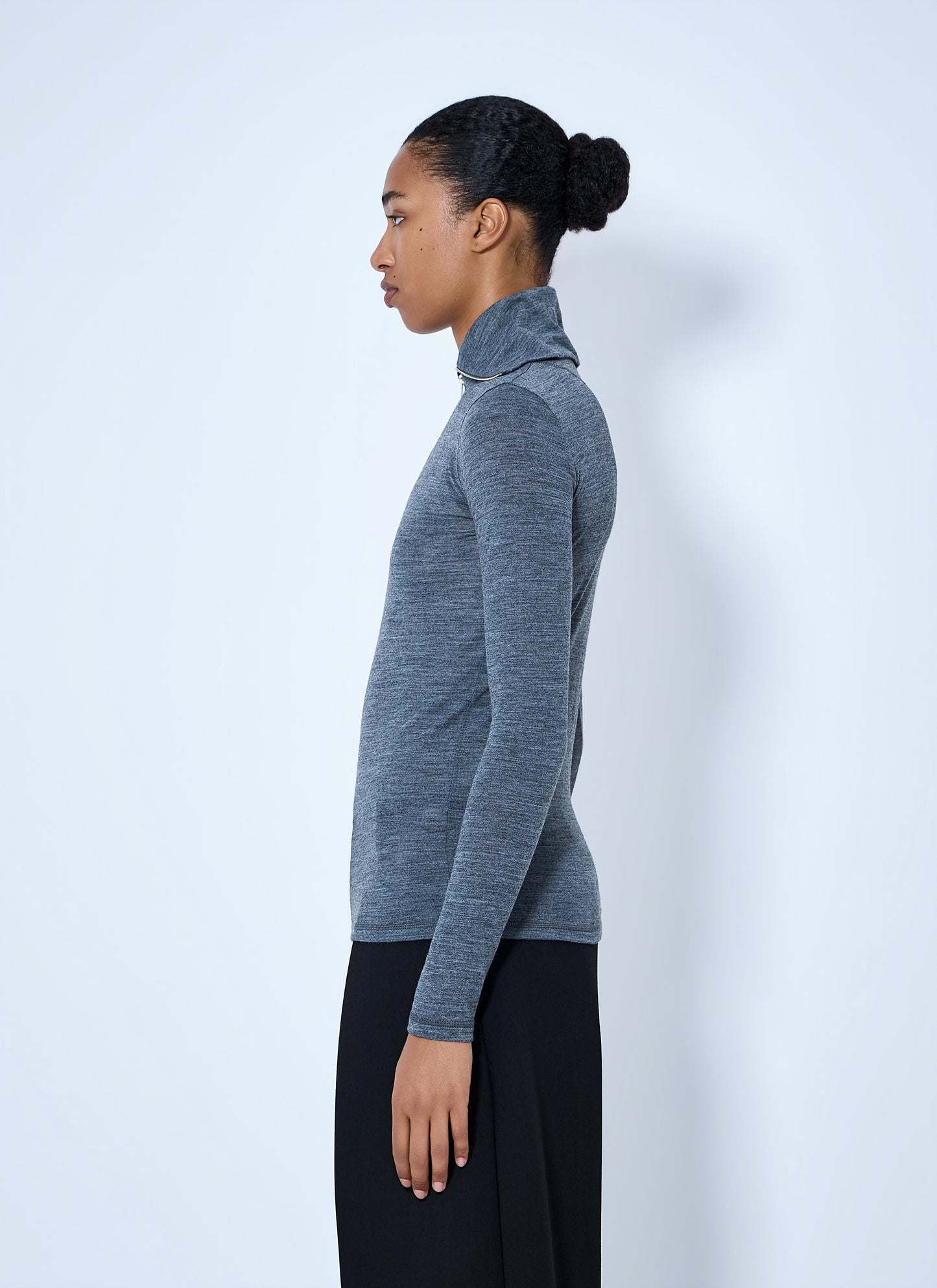 Jil Sander Women Quarter-Zip Long Sleeve Top JIL SANDER