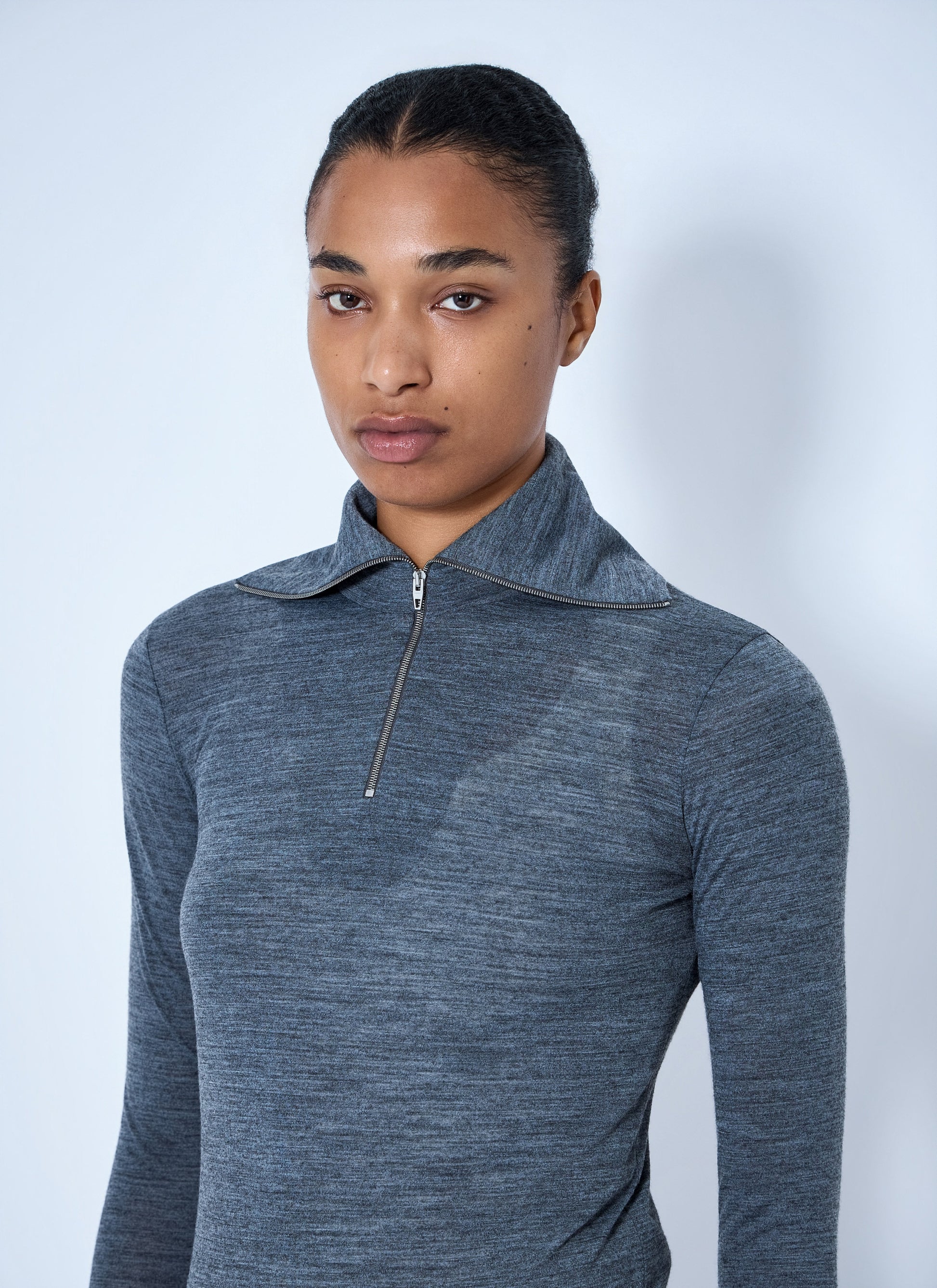Jil Sander Women Quarter-Zip Long Sleeve Top JIL SANDER