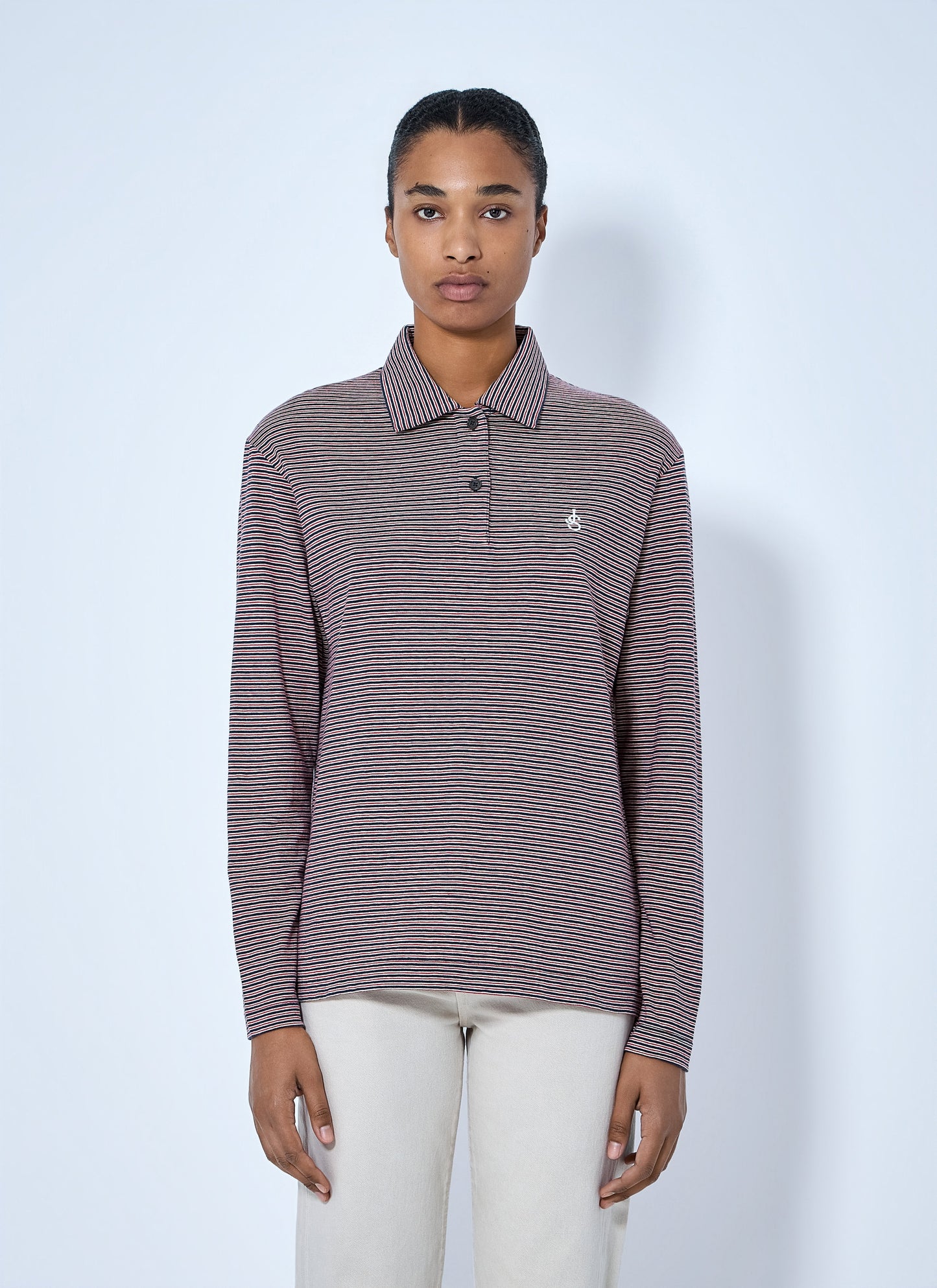 Jil Sander Women Long Sleeve Polo Shirt JIL SANDER