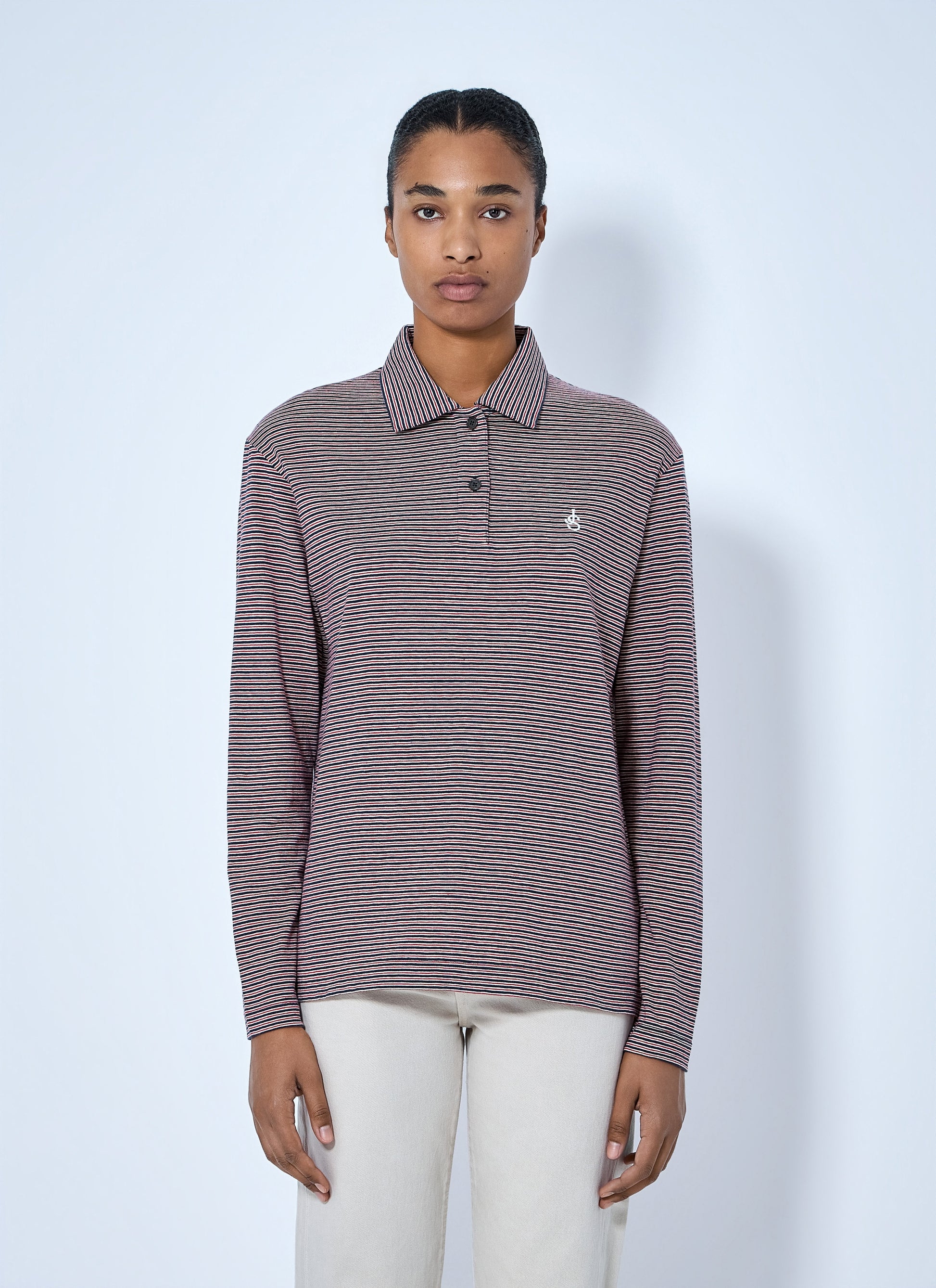 Jil Sander Women Long Sleeve Polo Shirt JIL SANDER