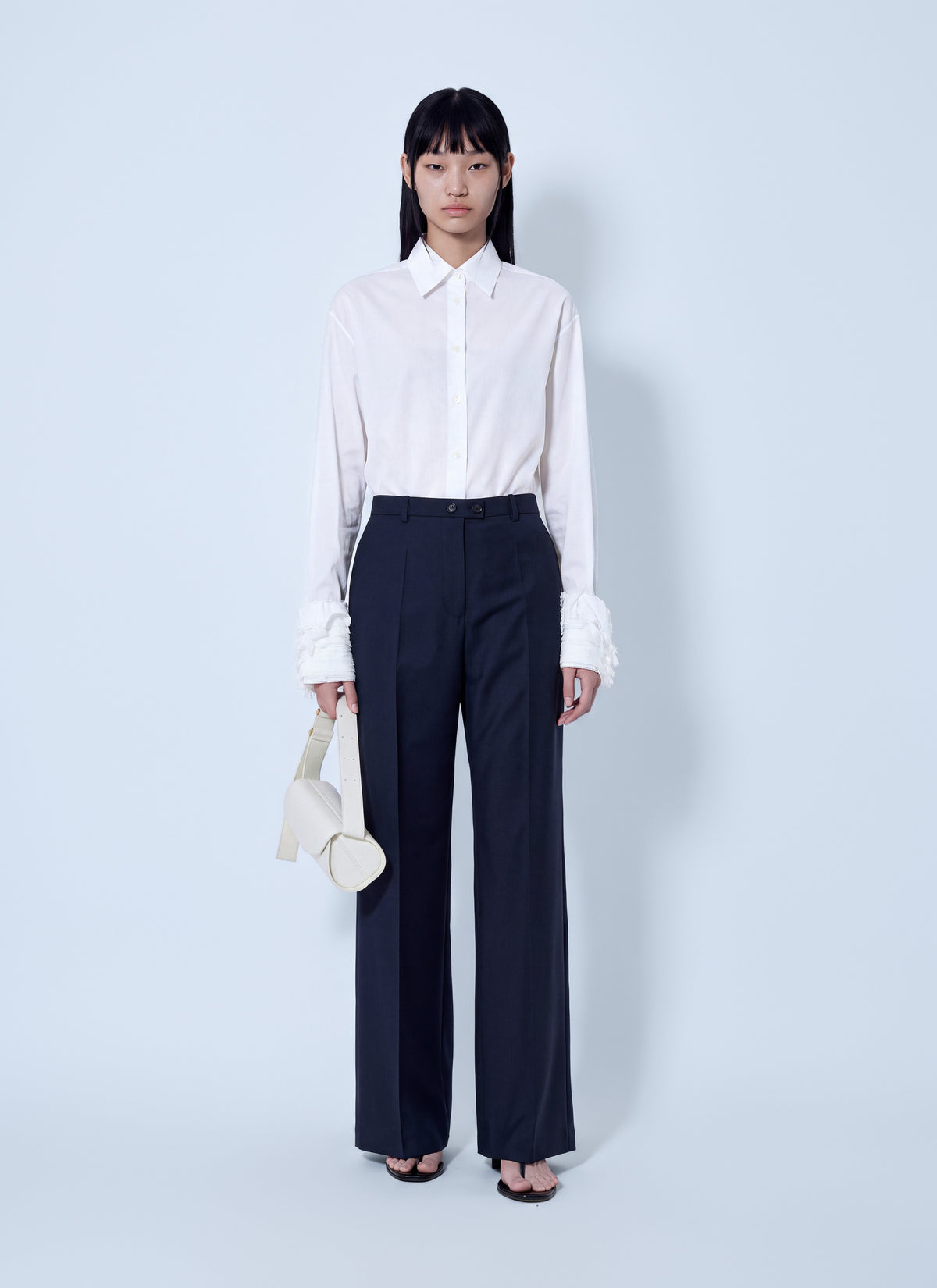 Jil Sander Women Cotton Shirt With Decoratively Finished Cuffs JIL SANDER