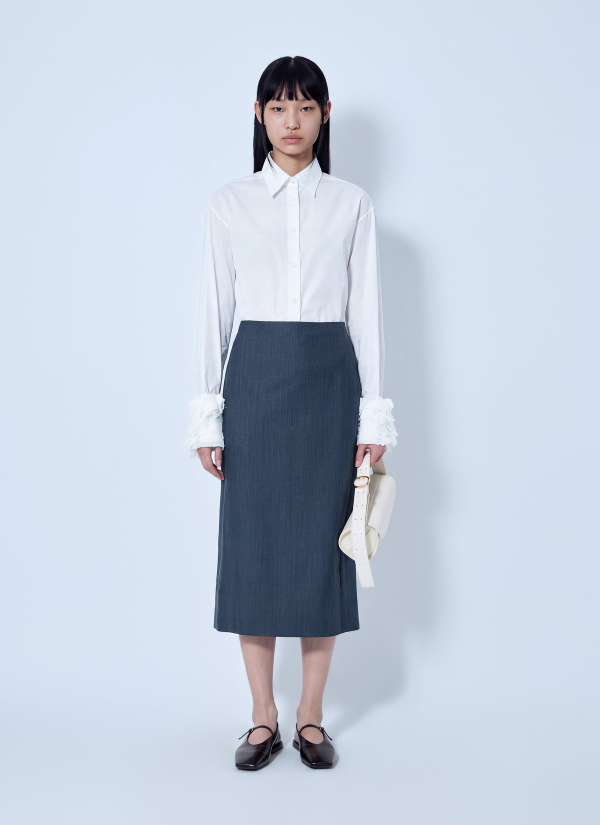 Jil Sander Women Midi Skirt With Front Pleats JIL SANDER
