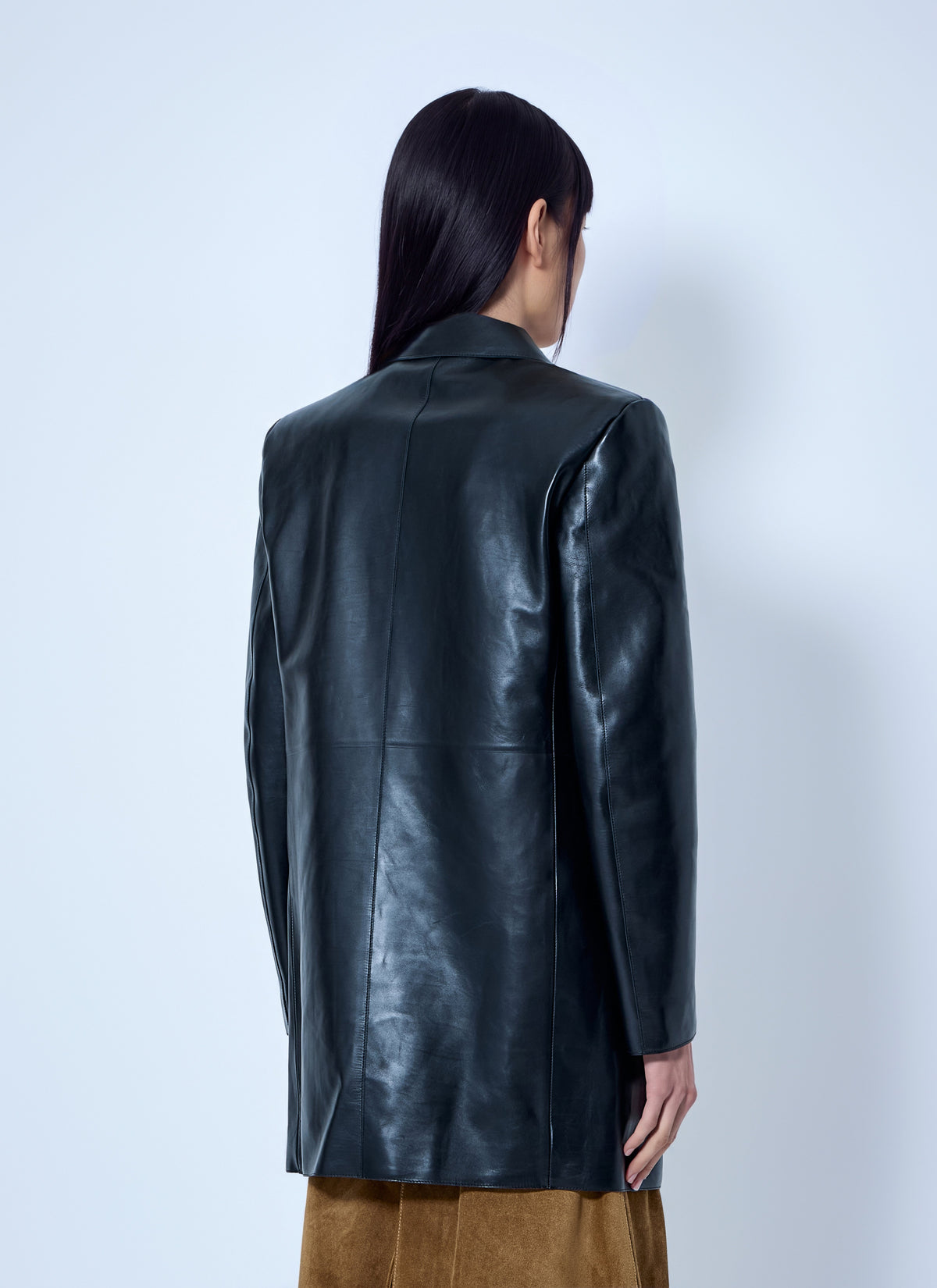 Jil Sander Women Single-Breasted Leather Blazer JIL SANDER