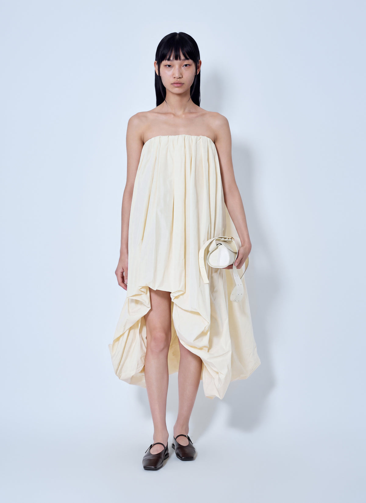 Jil Sander Women Strapless Draped Dress JIL SANDER