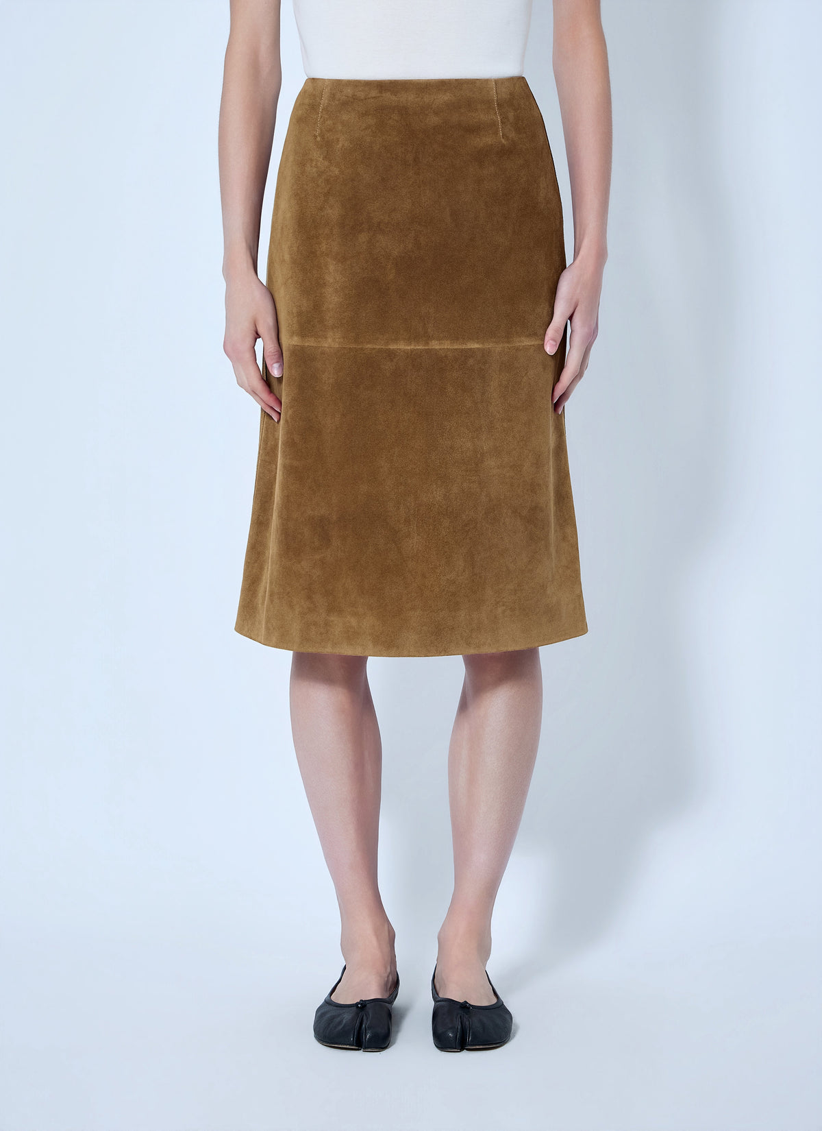 Jil Sander Women Panelled Suede Midi Skirt JIL SANDER