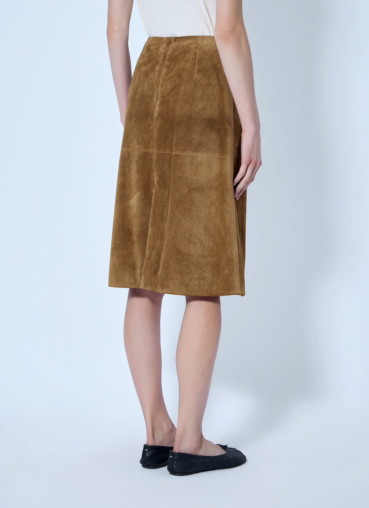 Jil Sander Women Panelled Suede Midi Skirt JIL SANDER