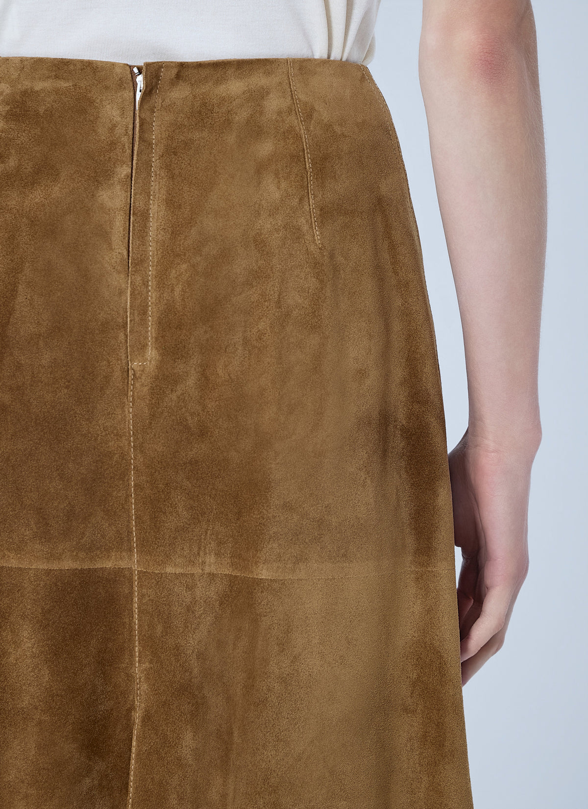 Jil Sander Women Panelled Suede Midi Skirt JIL SANDER