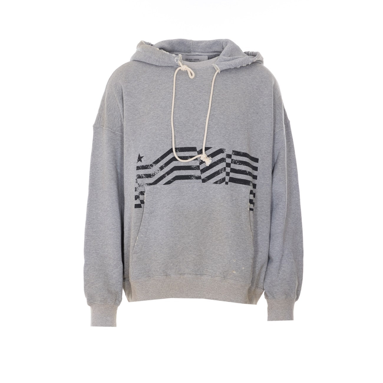 Golden Goose Men Journey Hoodie With Flag Print GOLDEN GOOSE