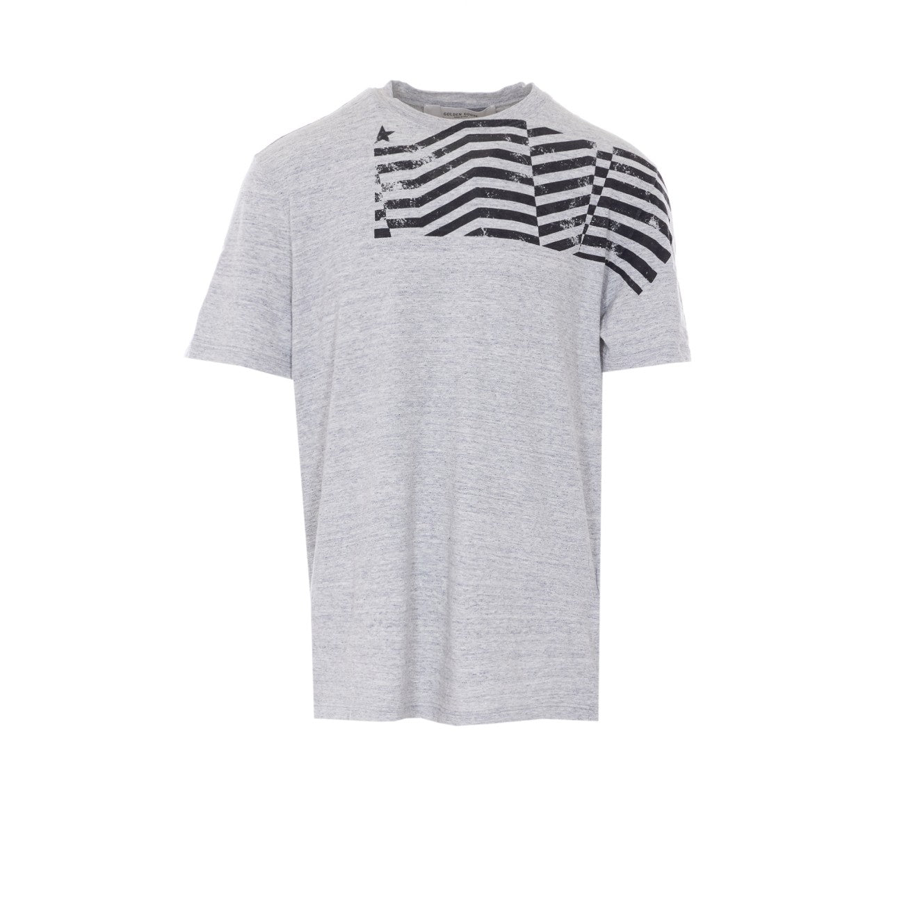 Golden Goose Men Journey T-Shirt With Flag Print GOLDEN GOOSE