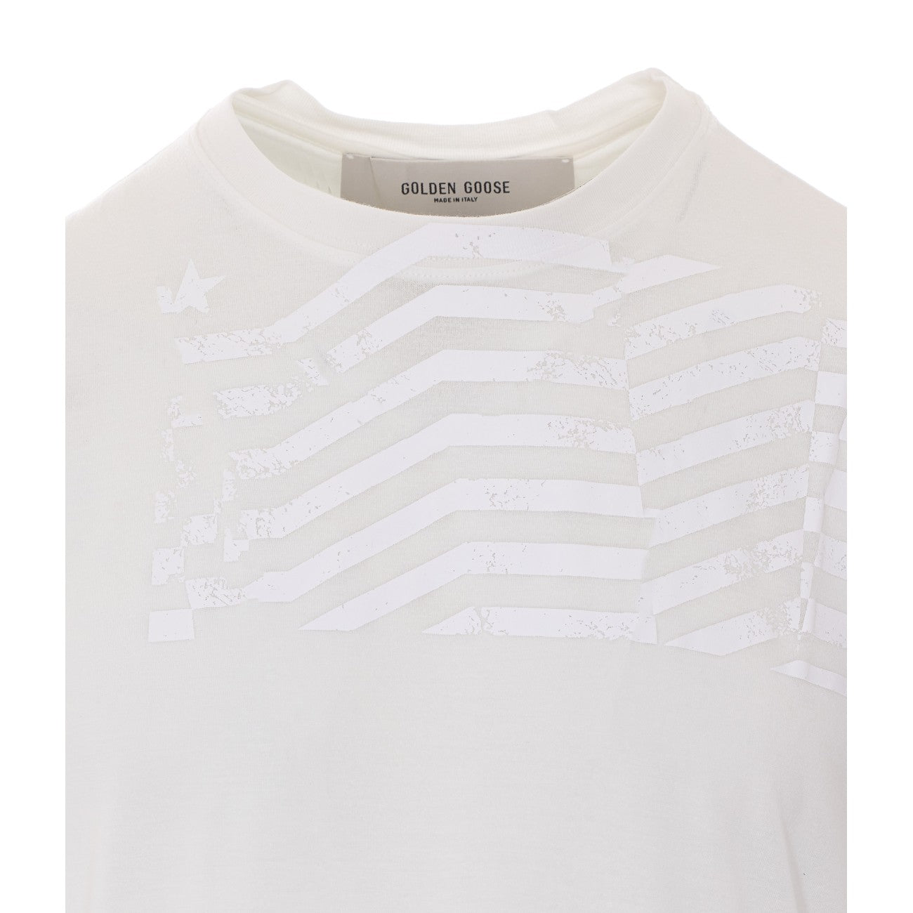 Golden Goose Men Journey T-Shirt With Flag Print GOLDEN GOOSE