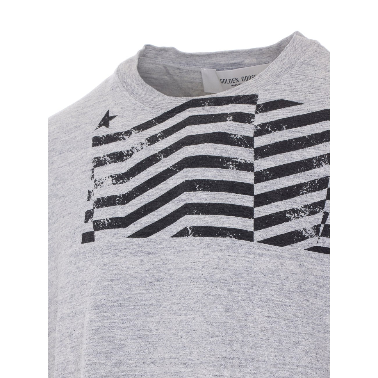 Golden Goose Men Journey T-Shirt With Flag Print GOLDEN GOOSE