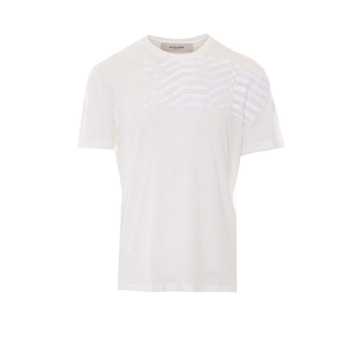 Golden Goose Men Journey T-Shirt With Flag Print GOLDEN GOOSE