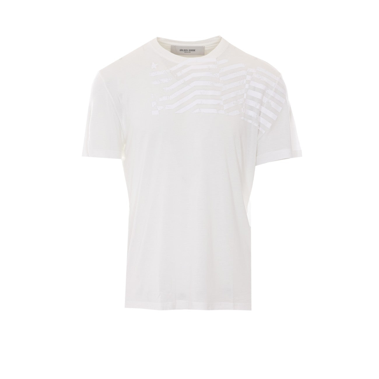 Golden Goose Men Journey T-Shirt With Flag Print GOLDEN GOOSE