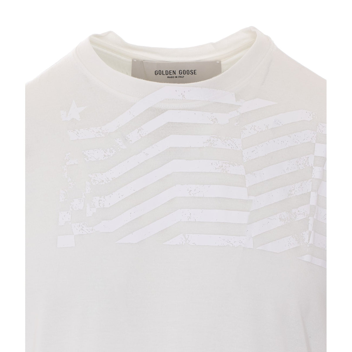 Golden Goose Men Journey T-Shirt With Flag Print GOLDEN GOOSE