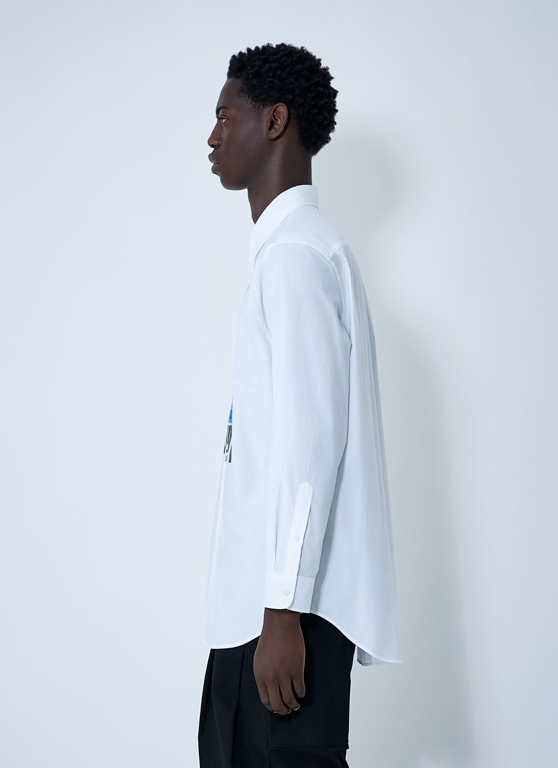 Jean Paul Gaultier Men Logo Print Button-Down Shirt JEAN PAUL GAULTIER