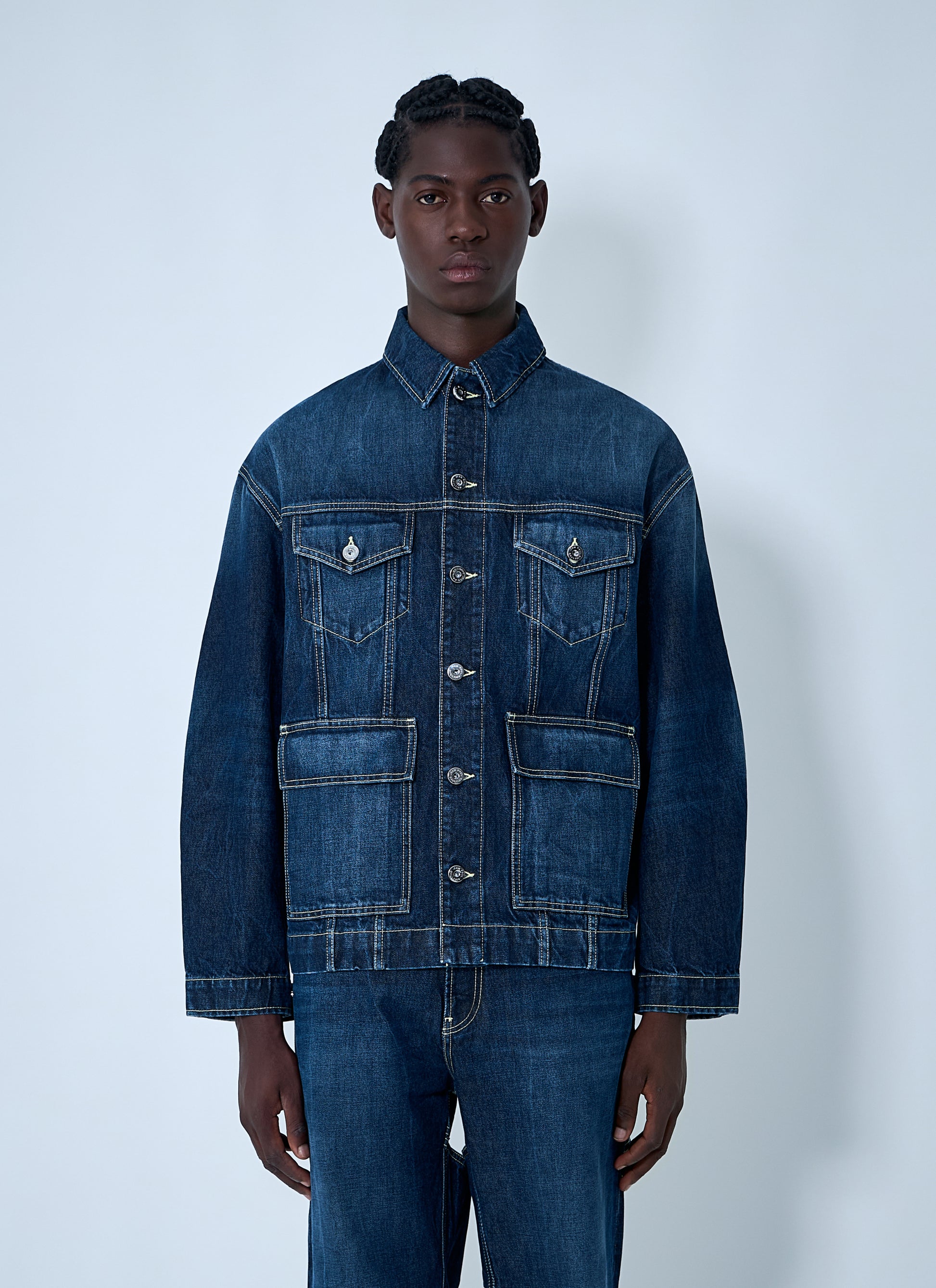 Jean Paul Gaultier Men Cut.Out Denim Jacket JEAN PAUL GAULTIER