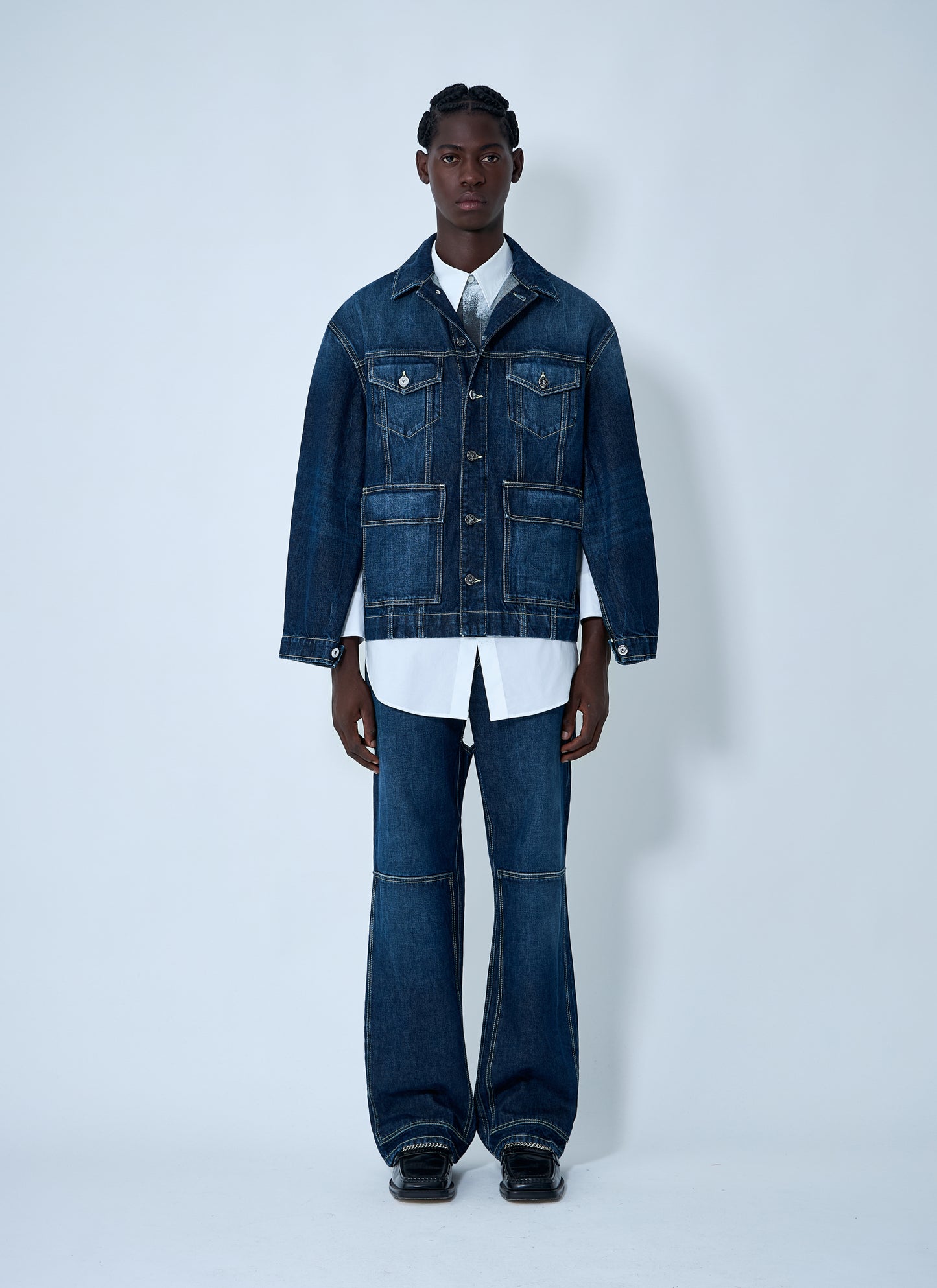 Jean Paul Gaultier Men Cut.Out Denim Jacket JEAN PAUL GAULTIER