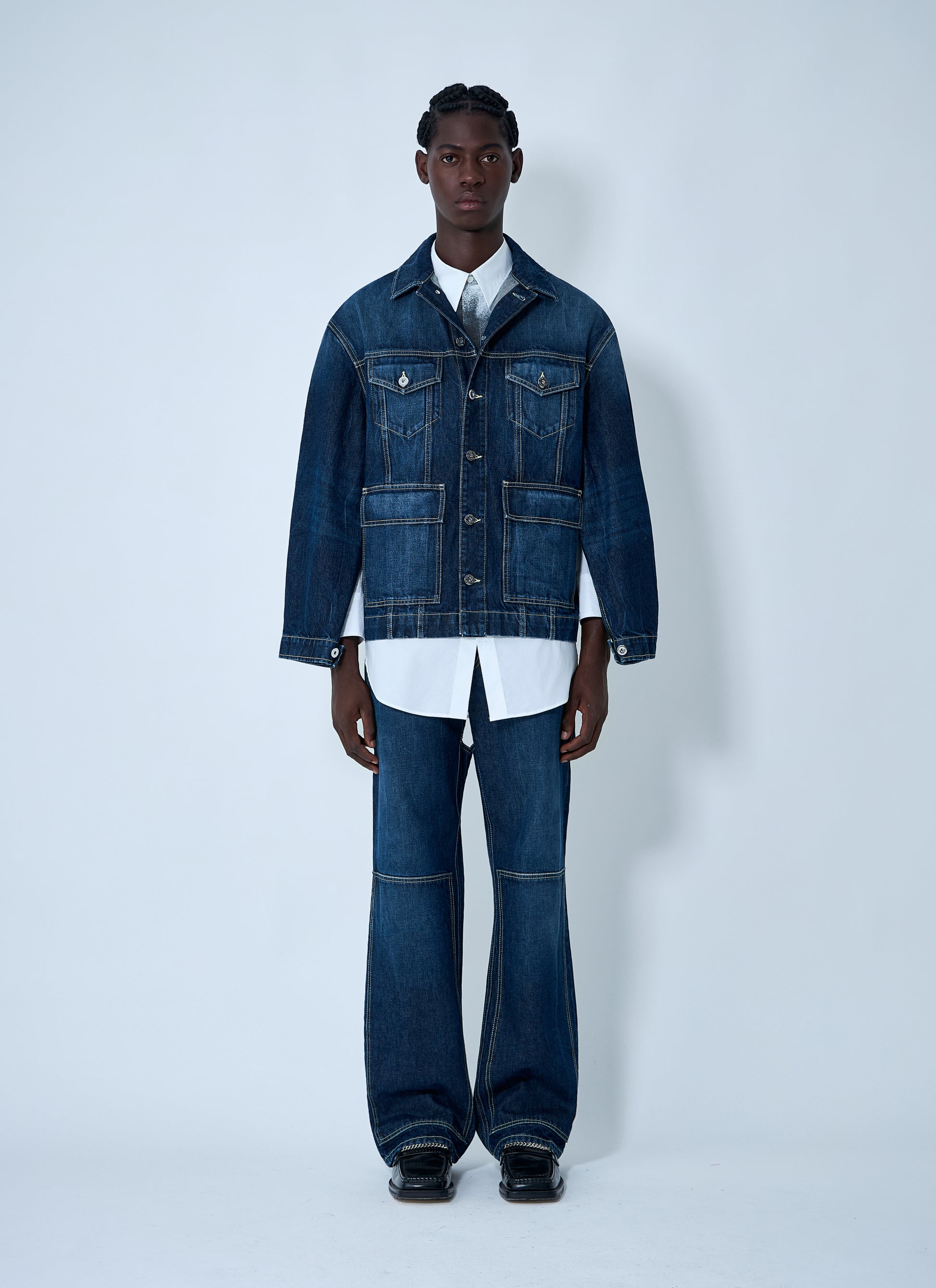 Jean Paul Gaultier Men Cut.Out Denim Jacket JEAN PAUL GAULTIER