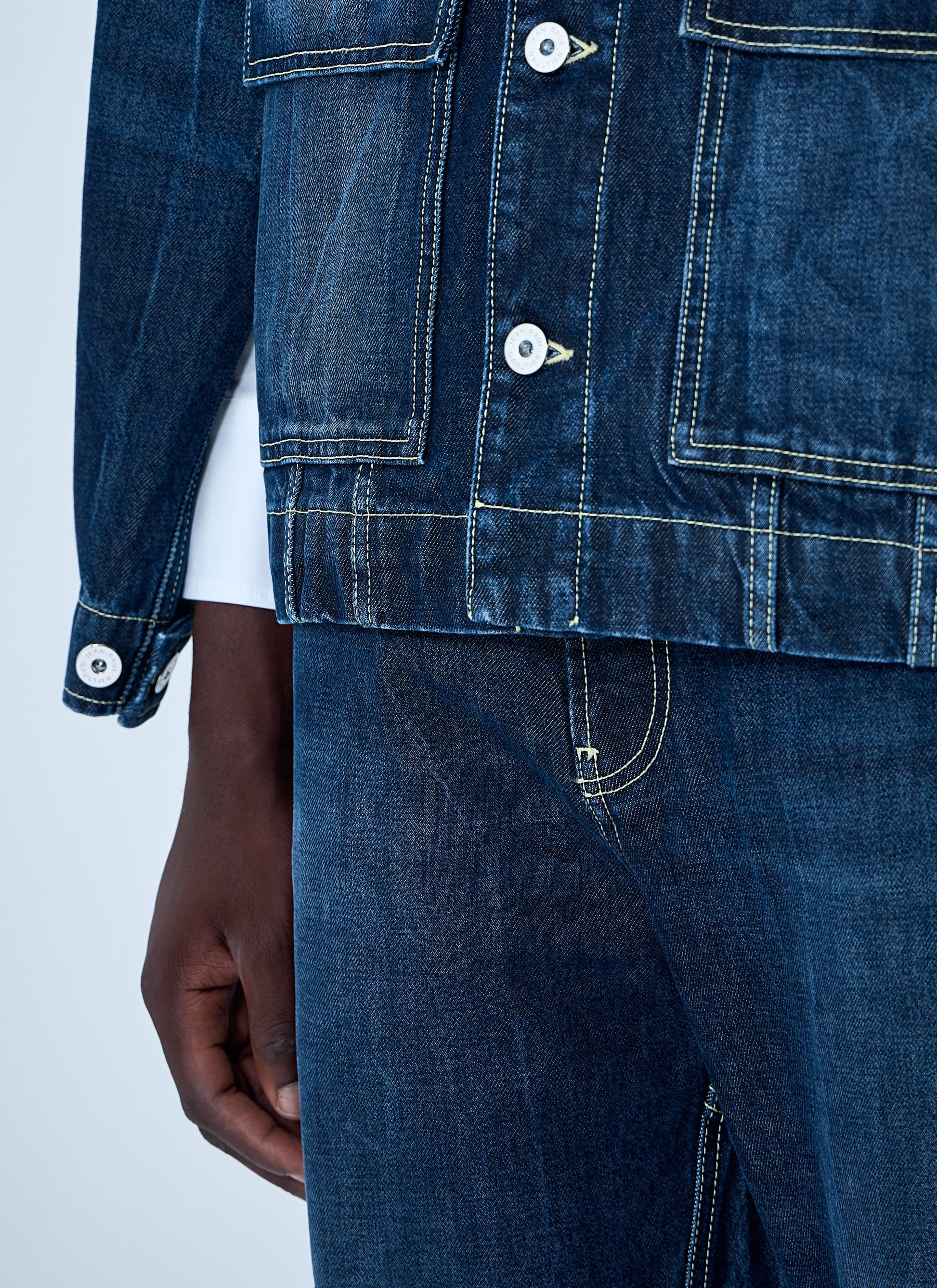 Jean Paul Gaultier Men Cut.Out Denim Jacket JEAN PAUL GAULTIER