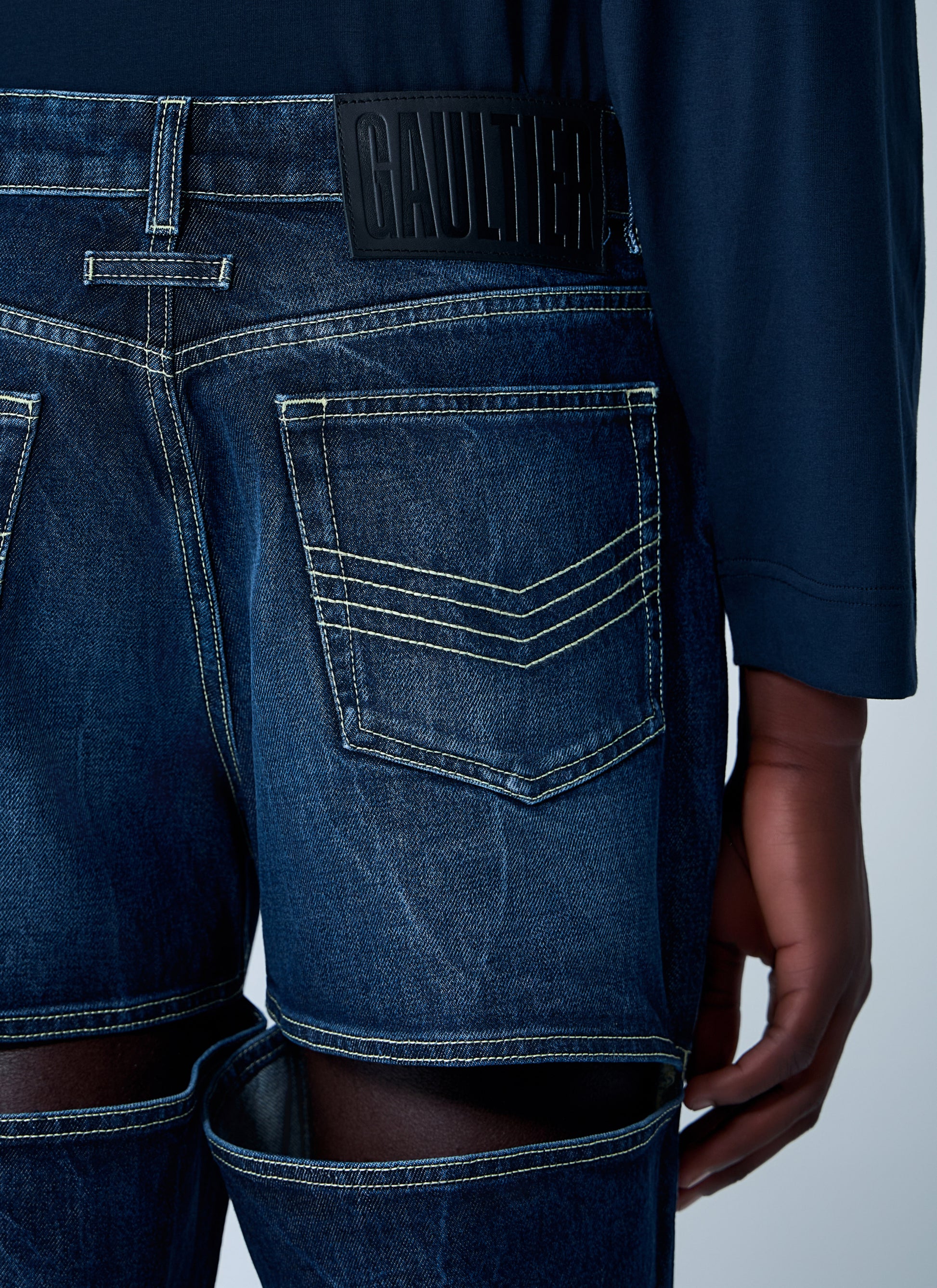 Jean Paul Gaultier Men Cut-Out Jeans JEAN PAUL GAULTIER