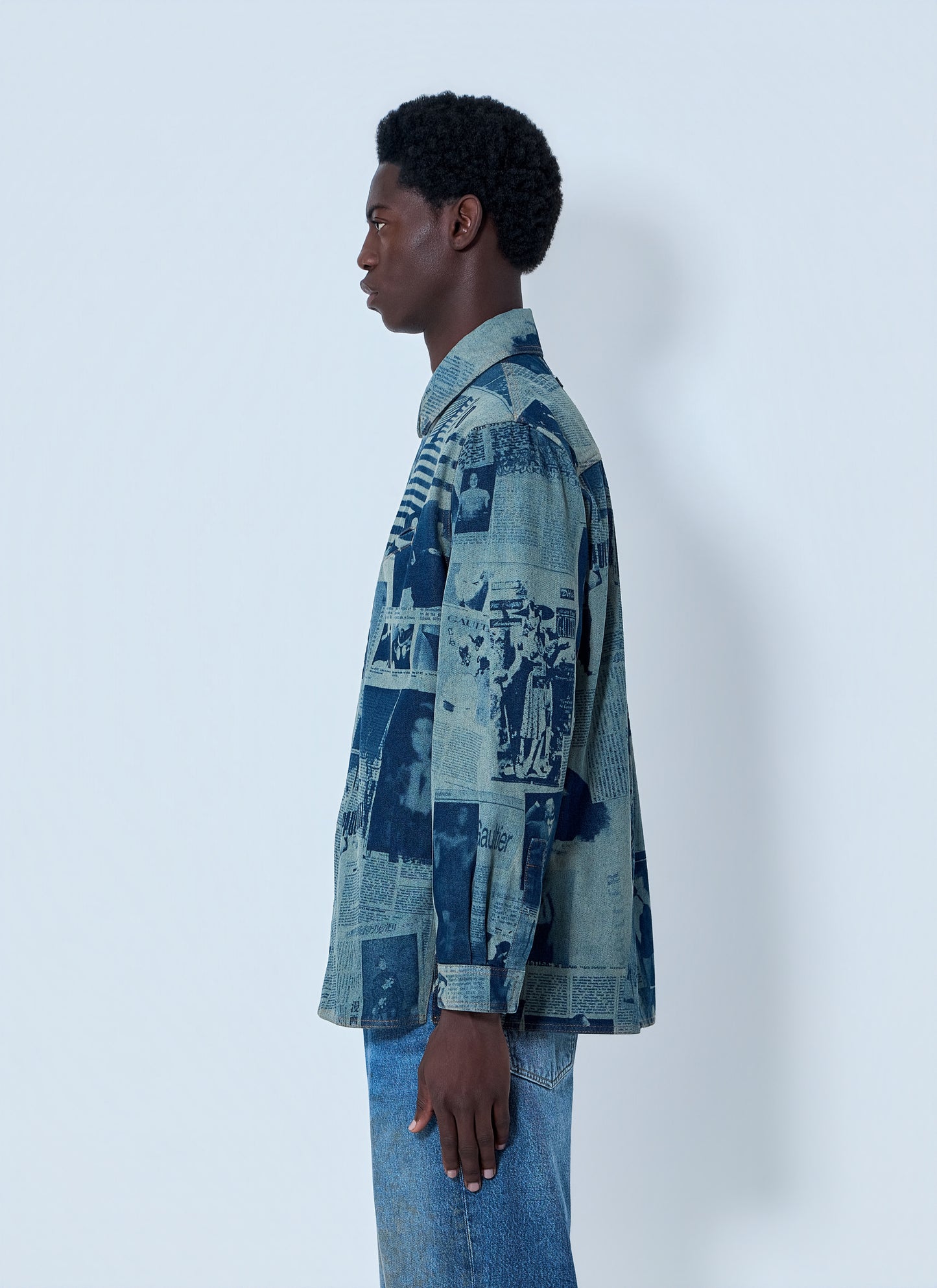 Jean Paul Gaultier Men Printed Cotton Poplin Shirt JEAN PAUL GAULTIER