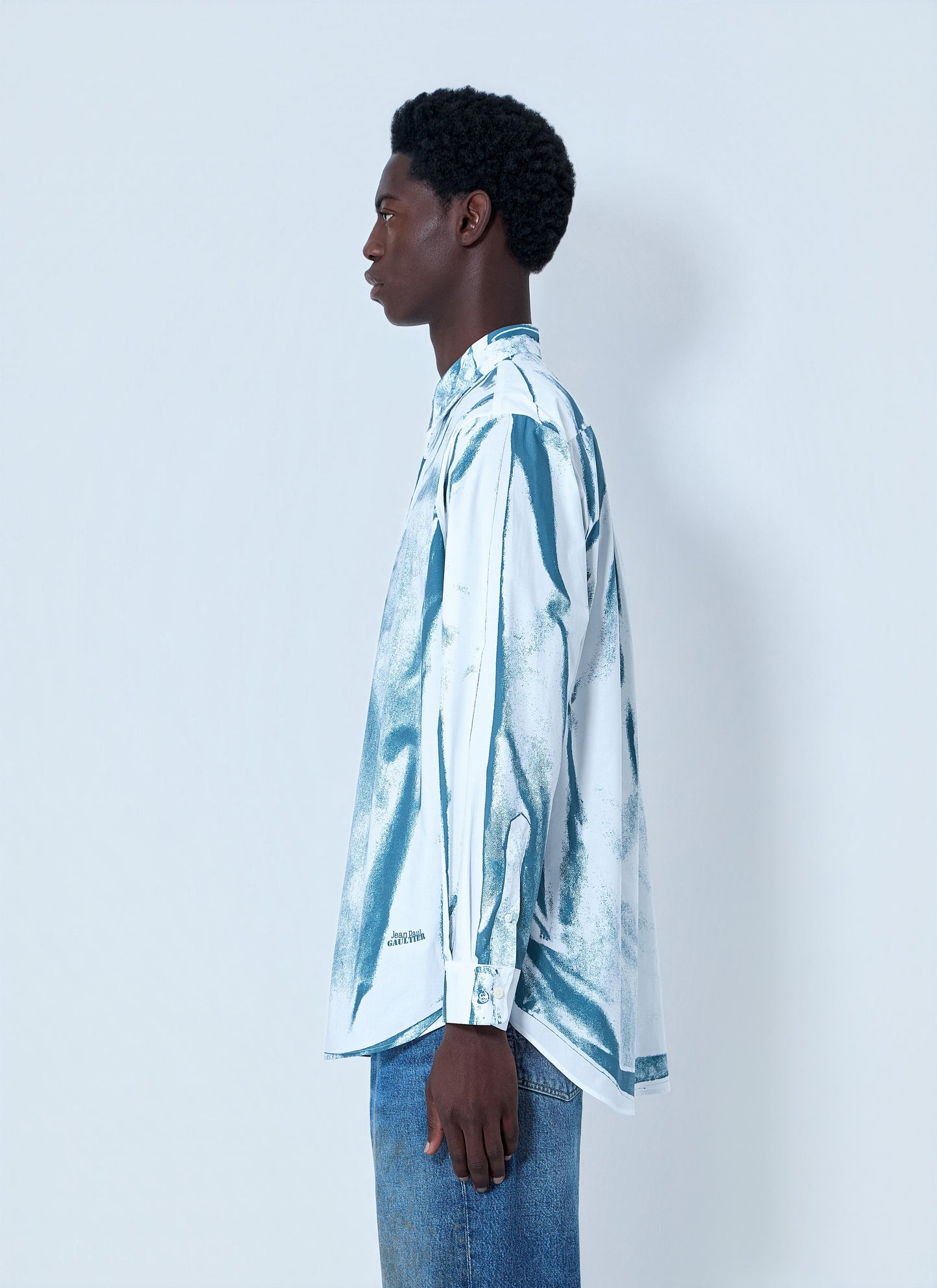 Jean Paul Gaultier Men Abstract Print Button-Down Shirt JEAN PAUL GAULTIER