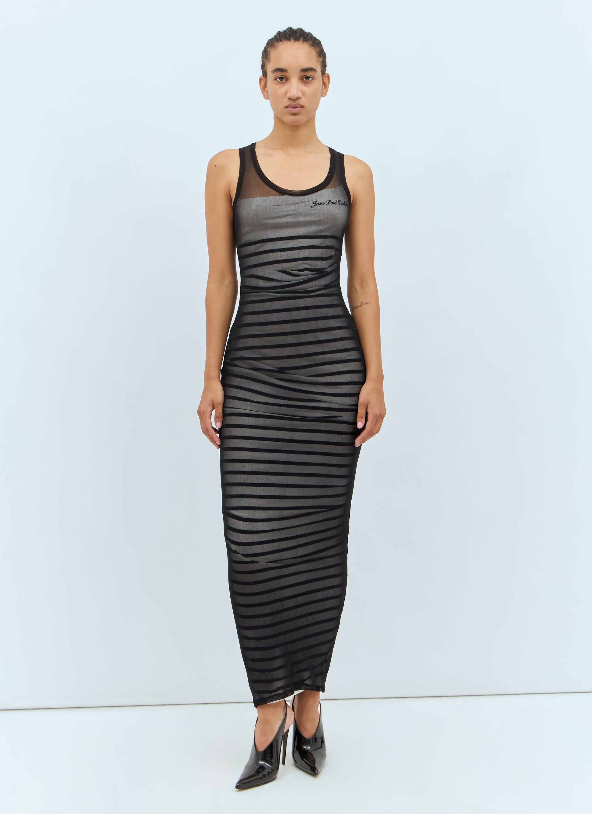 Jean Paul Gaultier Women Ribbed Mariniere Maxi Dress JEAN PAUL GAULTIER