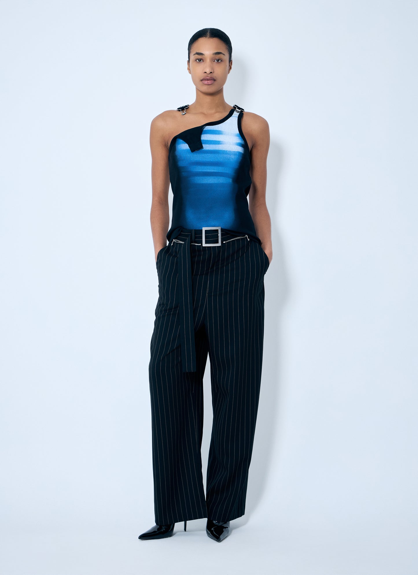 Jean Paul Gaultier Women Pinstripe Wool Pants JEAN PAUL GAULTIER