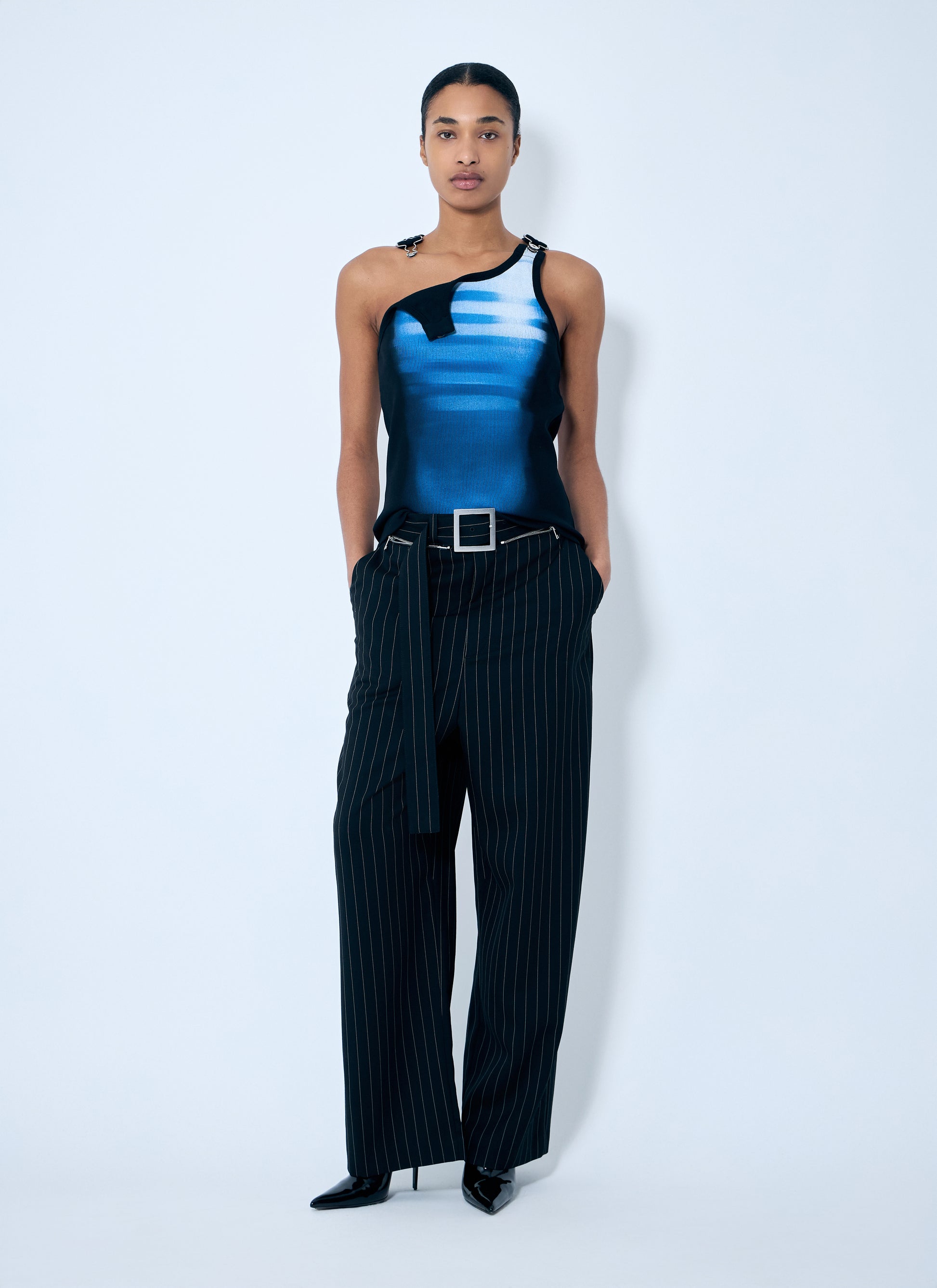 Jean Paul Gaultier Women Pinstripe Wool Pants JEAN PAUL GAULTIER