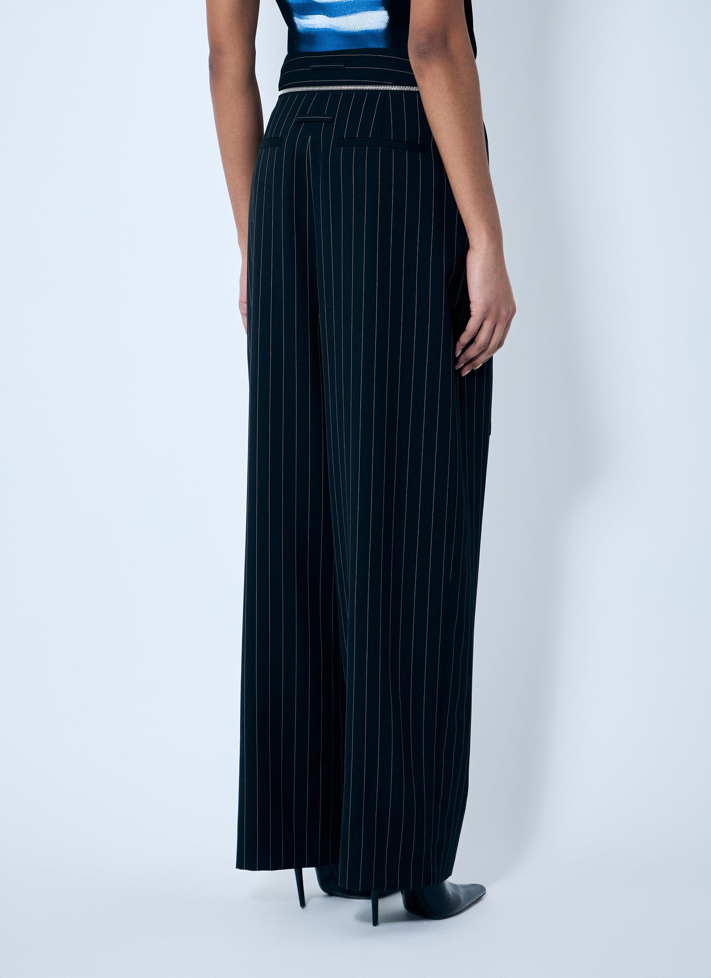Jean Paul Gaultier Women Pinstripe Wool Pants JEAN PAUL GAULTIER