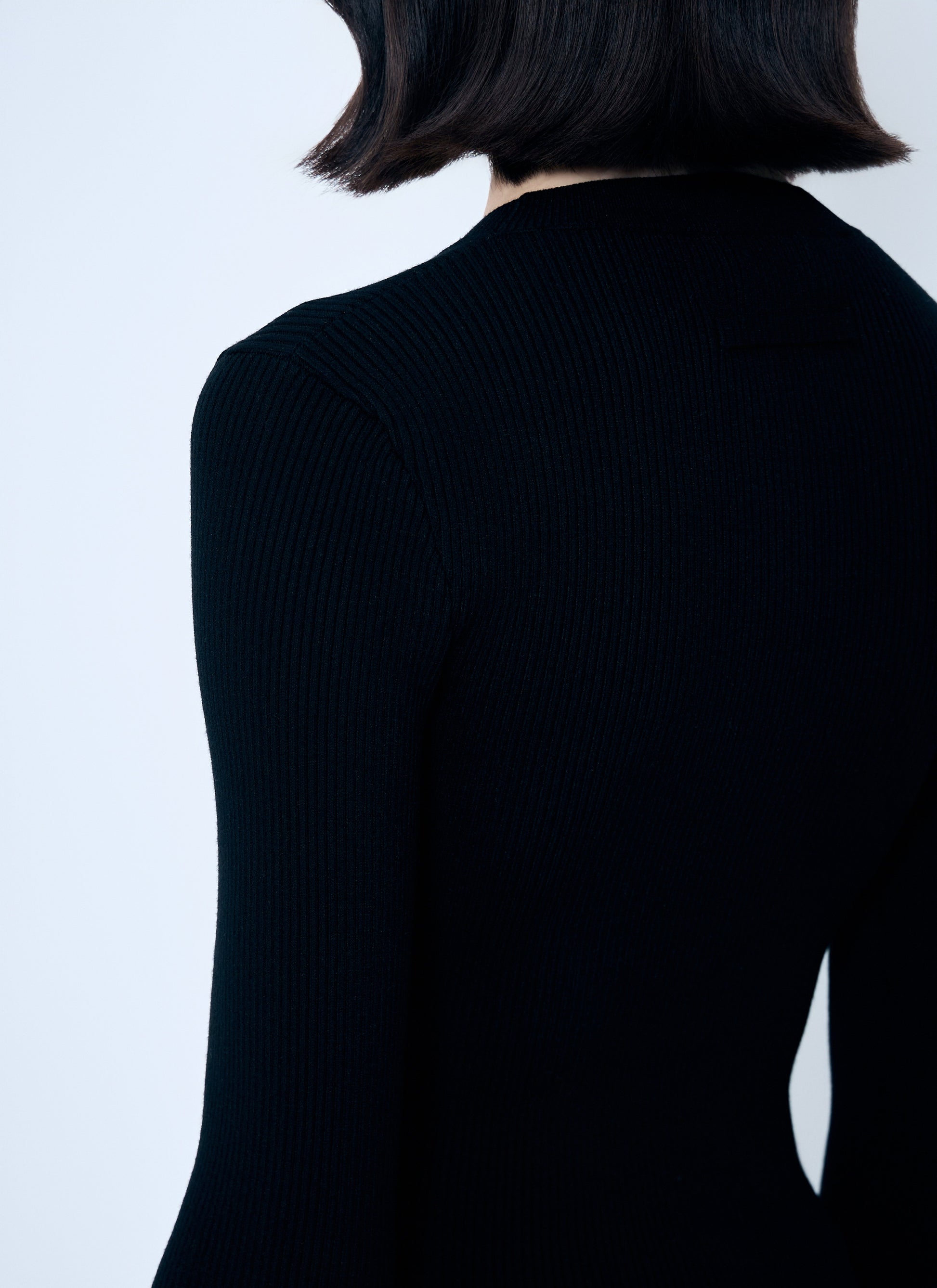 Jean Paul Gaultier Women Rib Sweater With Transparent Panels JEAN PAUL GAULTIER