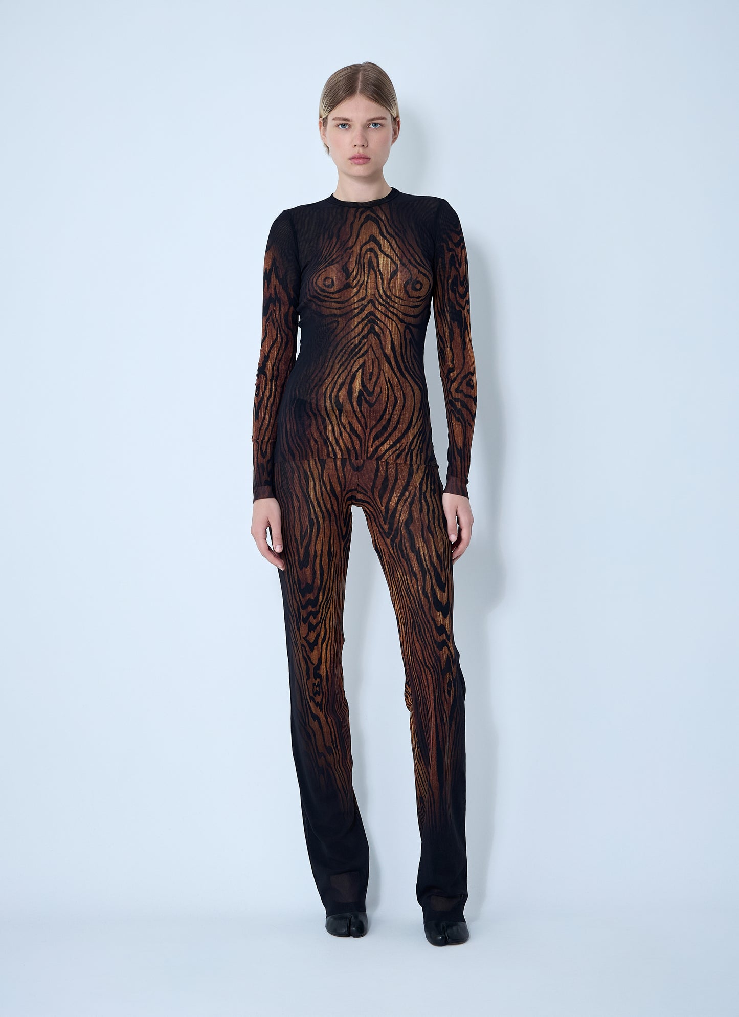 Jean Paul Gaultier Women Wood Mesh Top JEAN PAUL GAULTIER