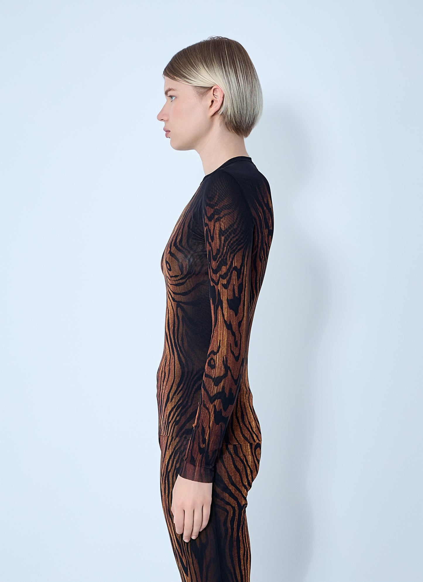 Jean Paul Gaultier Women Wood Mesh Top JEAN PAUL GAULTIER