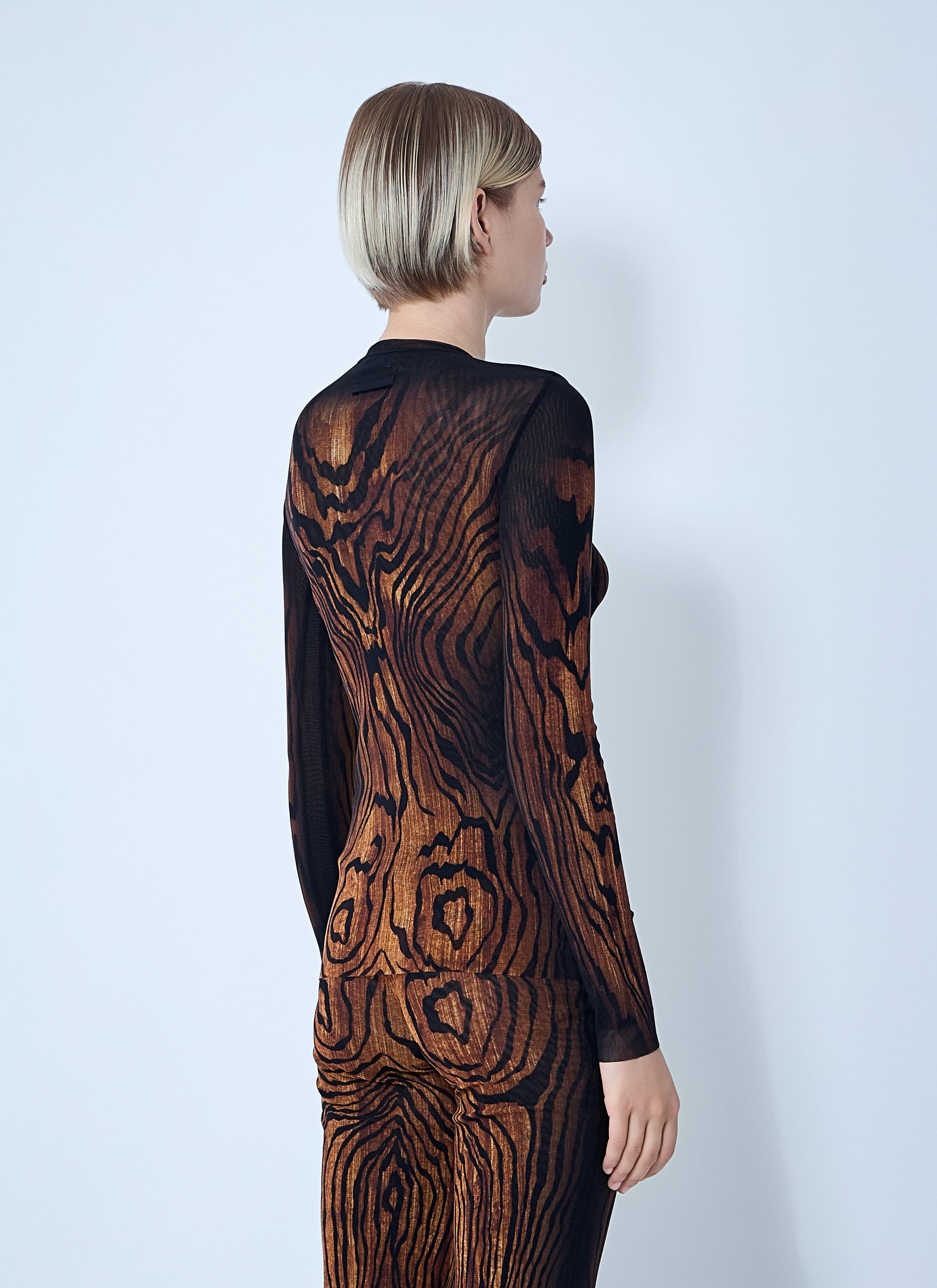 Jean Paul Gaultier Women Wood Mesh Top JEAN PAUL GAULTIER
