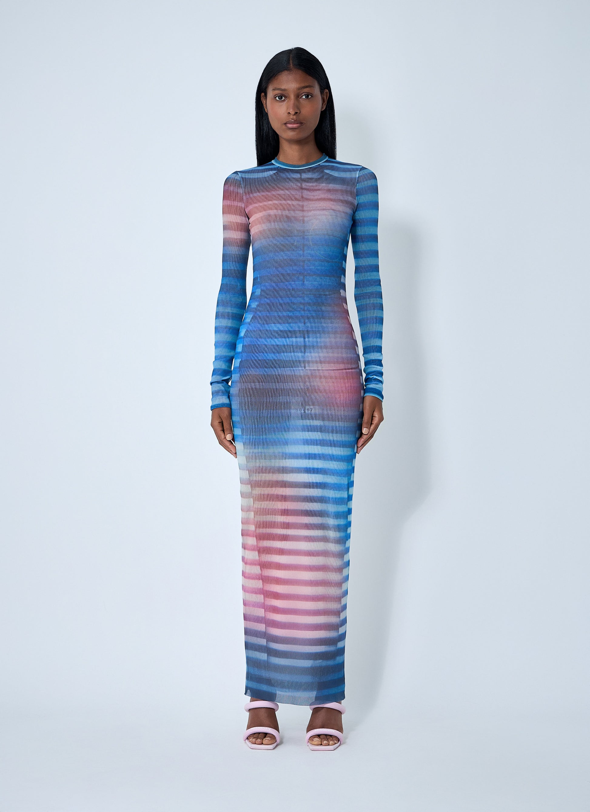 Jean Paul Gaultier Women Air Mesh Maxi Dress JEAN PAUL GAULTIER