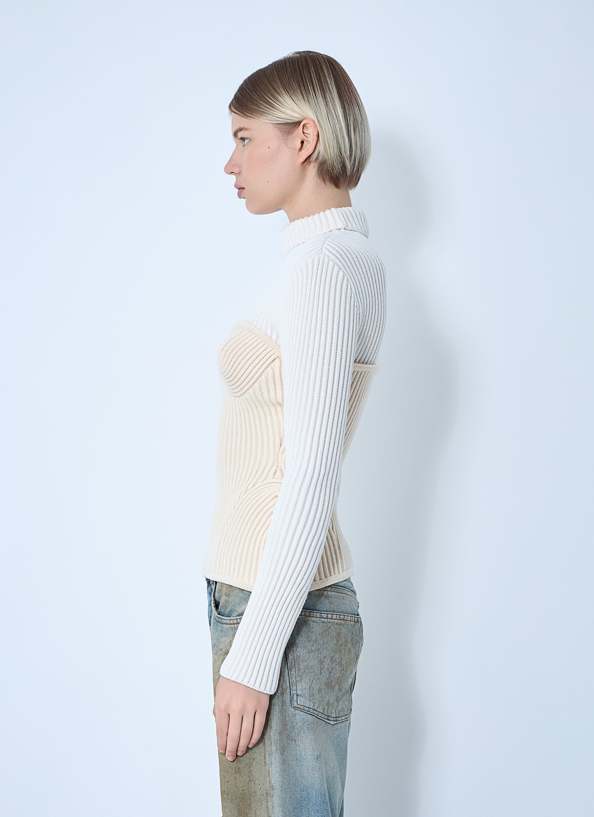 Jean Paul Gaultier Women Ribbed Wool Sweater JEAN PAUL GAULTIER